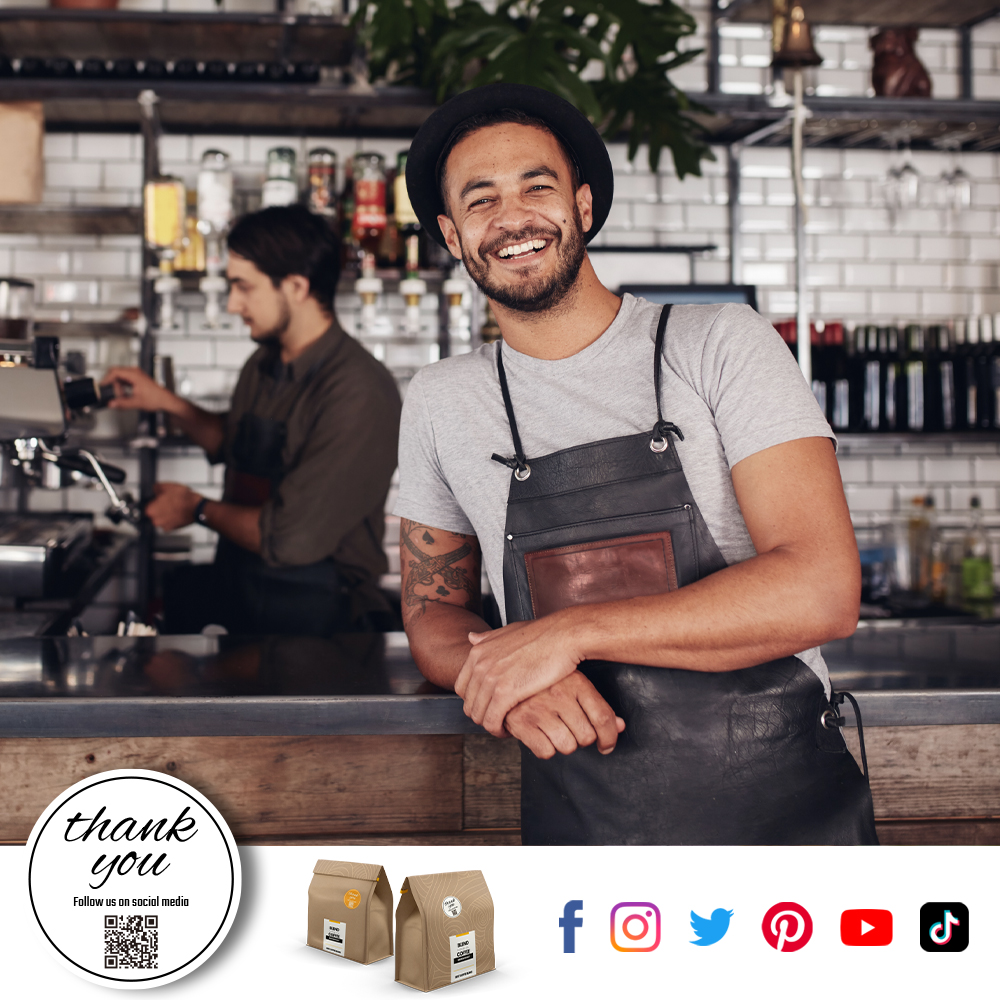 QR Thank You Stickers 1000PCS