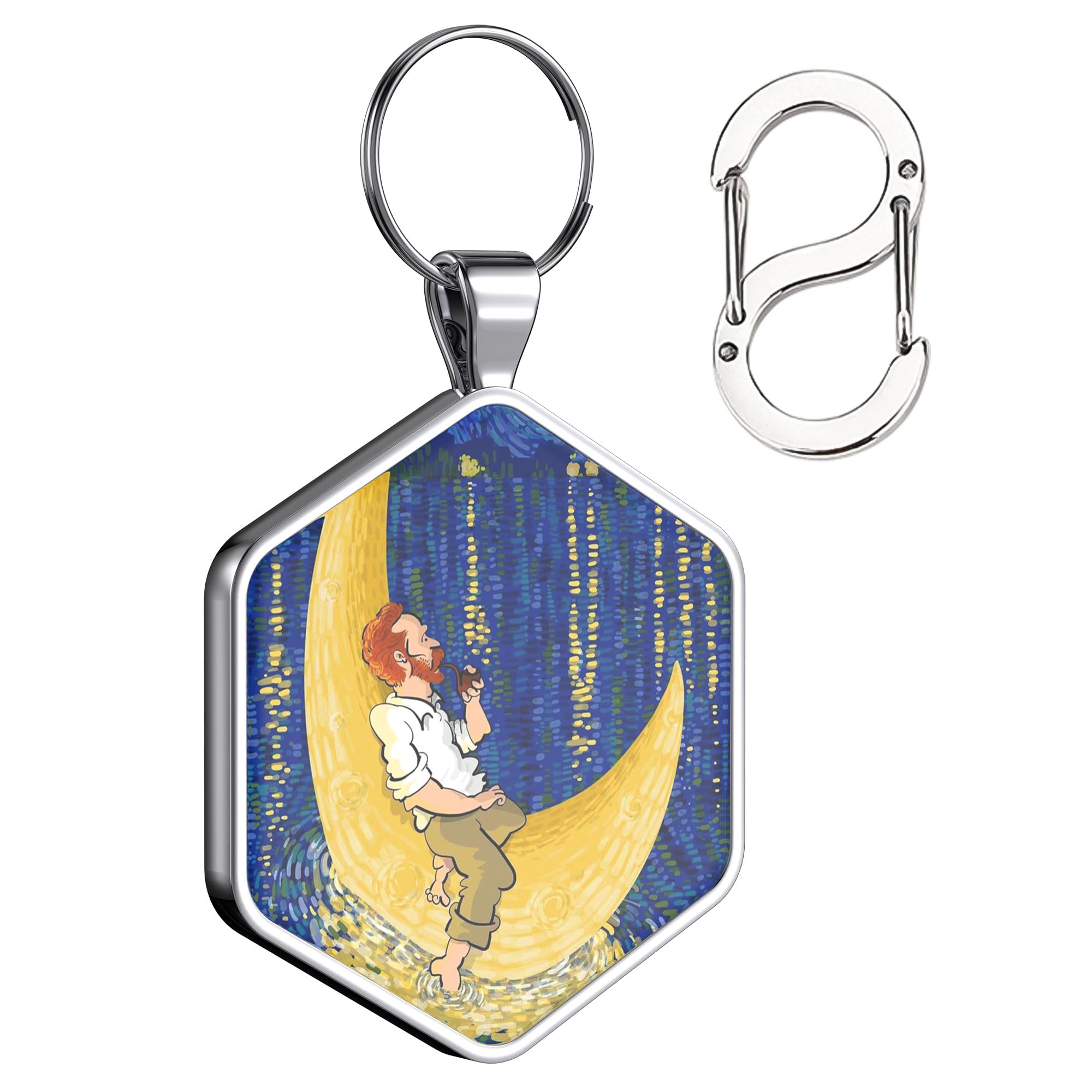 Alloy ID QR code pet tag-Starry Night