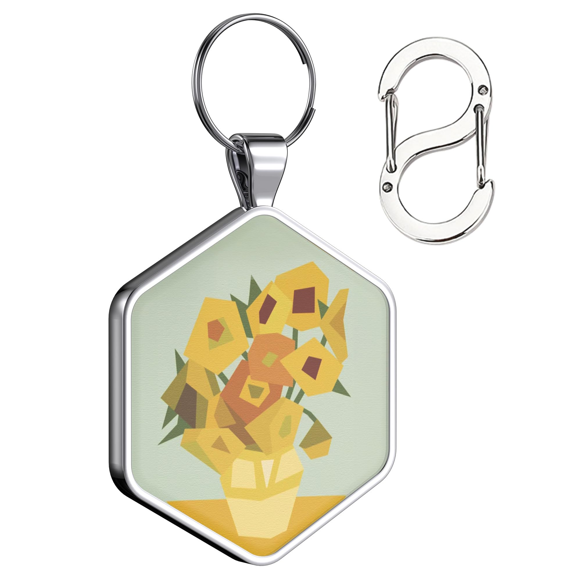 Alloy ID QR code pet tag-Sunflowers