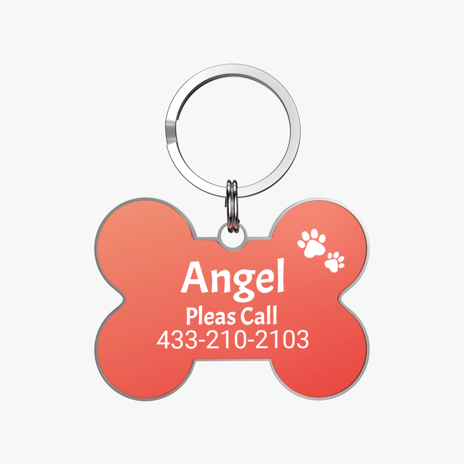 QR code pet tag Colorful text-NO.170919