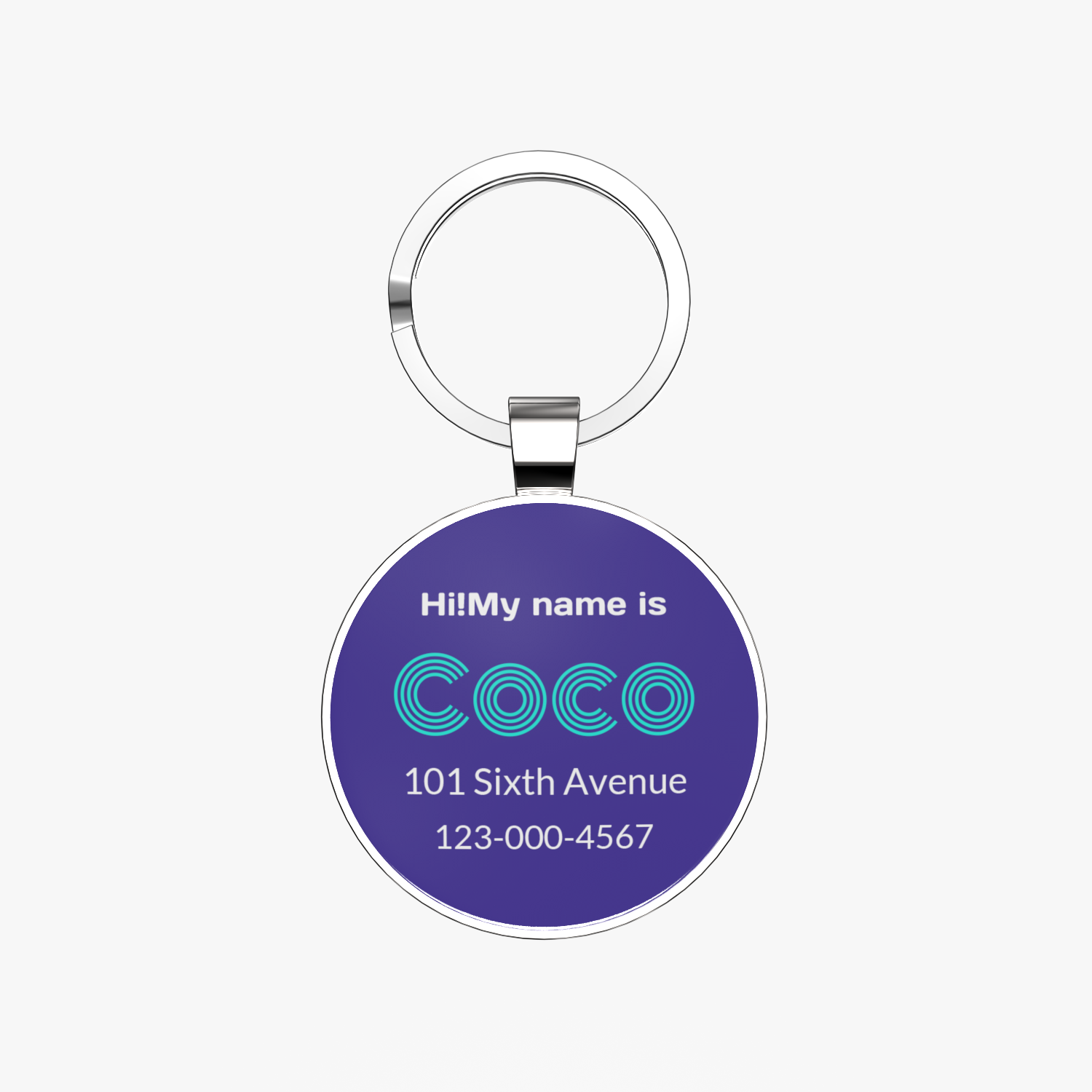 QR code pet tag Colorful text-NO.170903