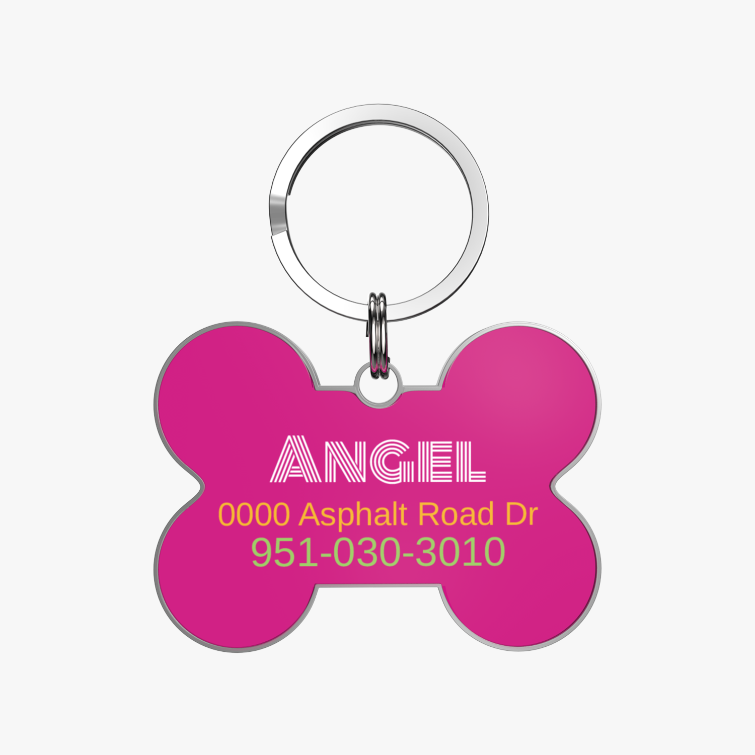 QR code pet tag Colorful text-NO.170921