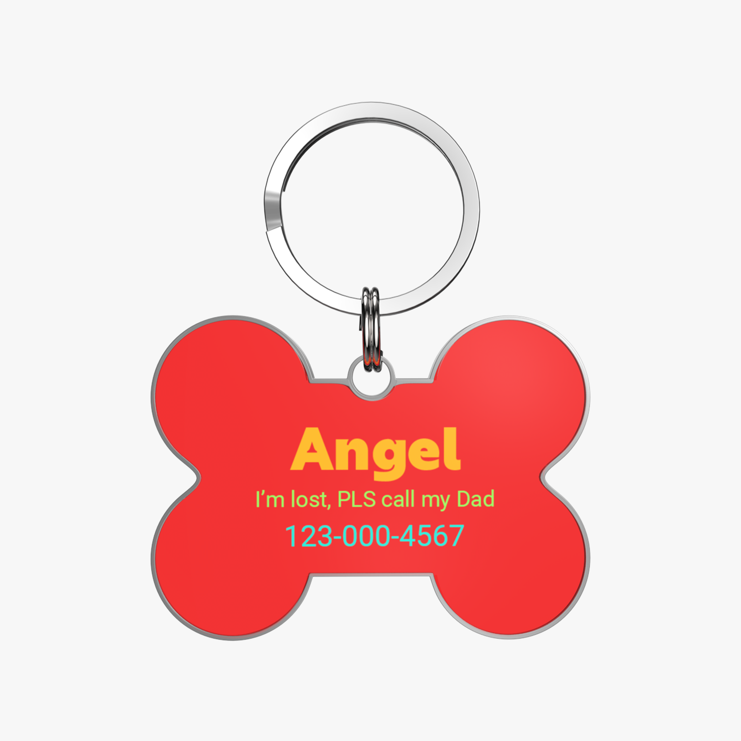 QR code pet tag Colorful text-NO.170923