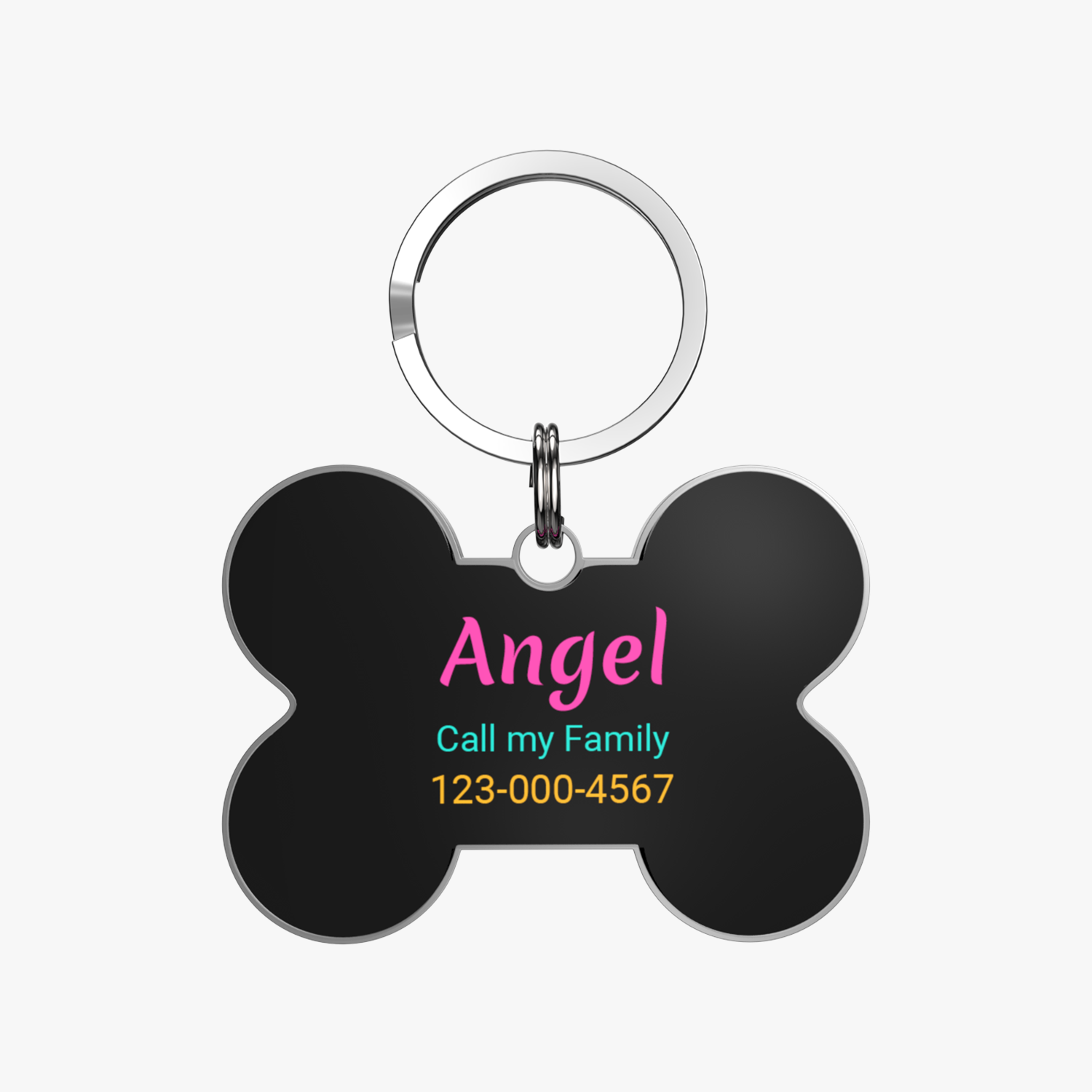 QR code pet tag Colorful text-NO.170924