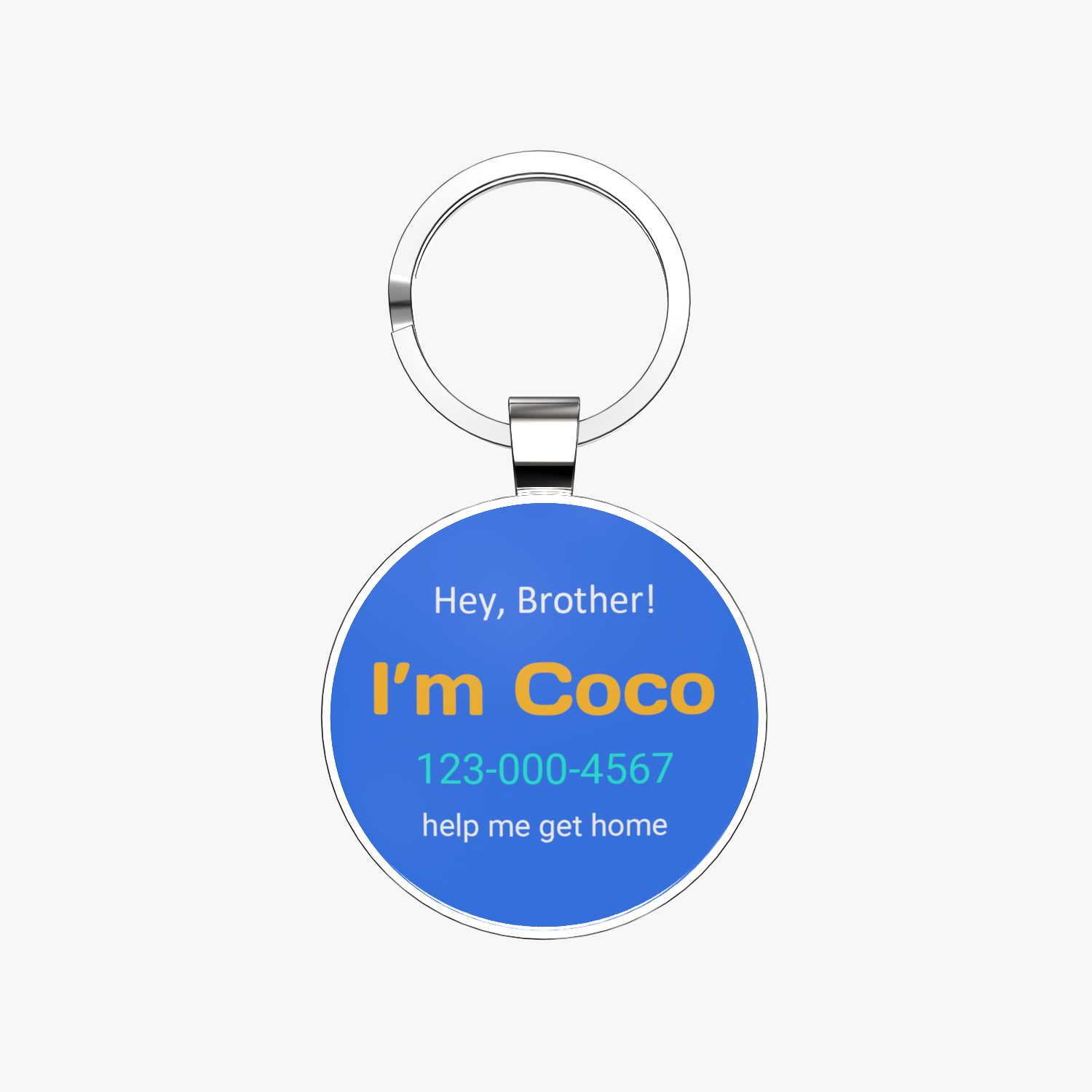 QR code pet tag Colorful text-NO.170905