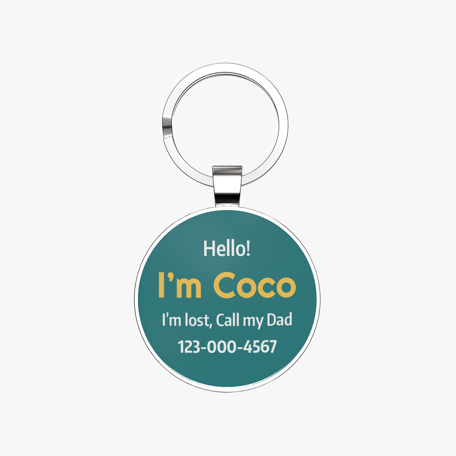 QR code pet tag Colorful text-NO.170901