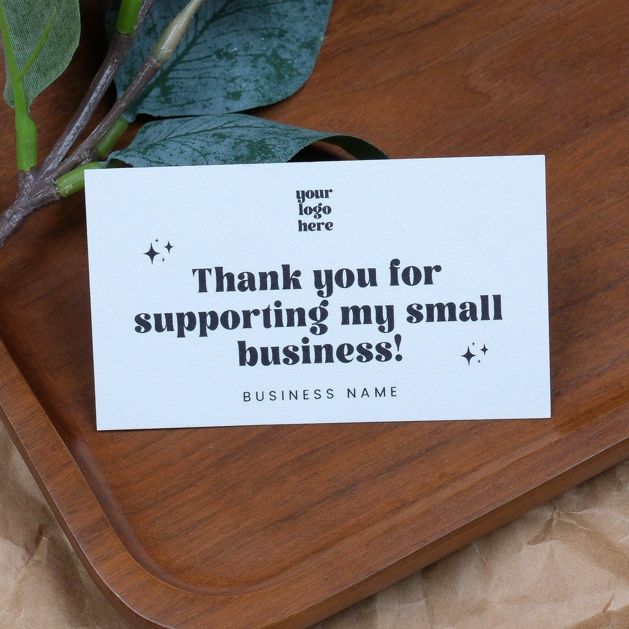 DISONTAG Small Business Editable Thank You Card - T10