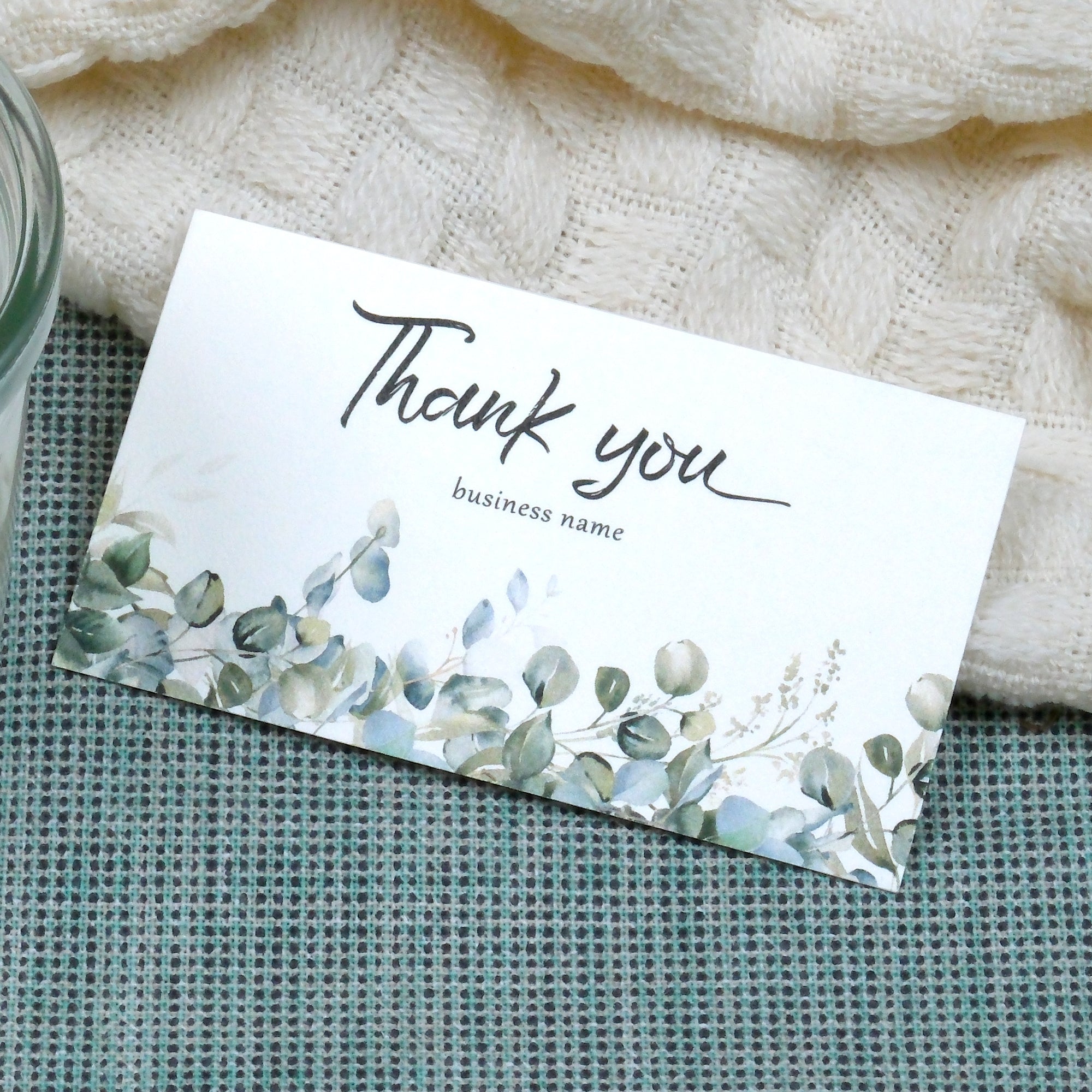 DISONTAG Small Business Editable Thank You Card - T9
