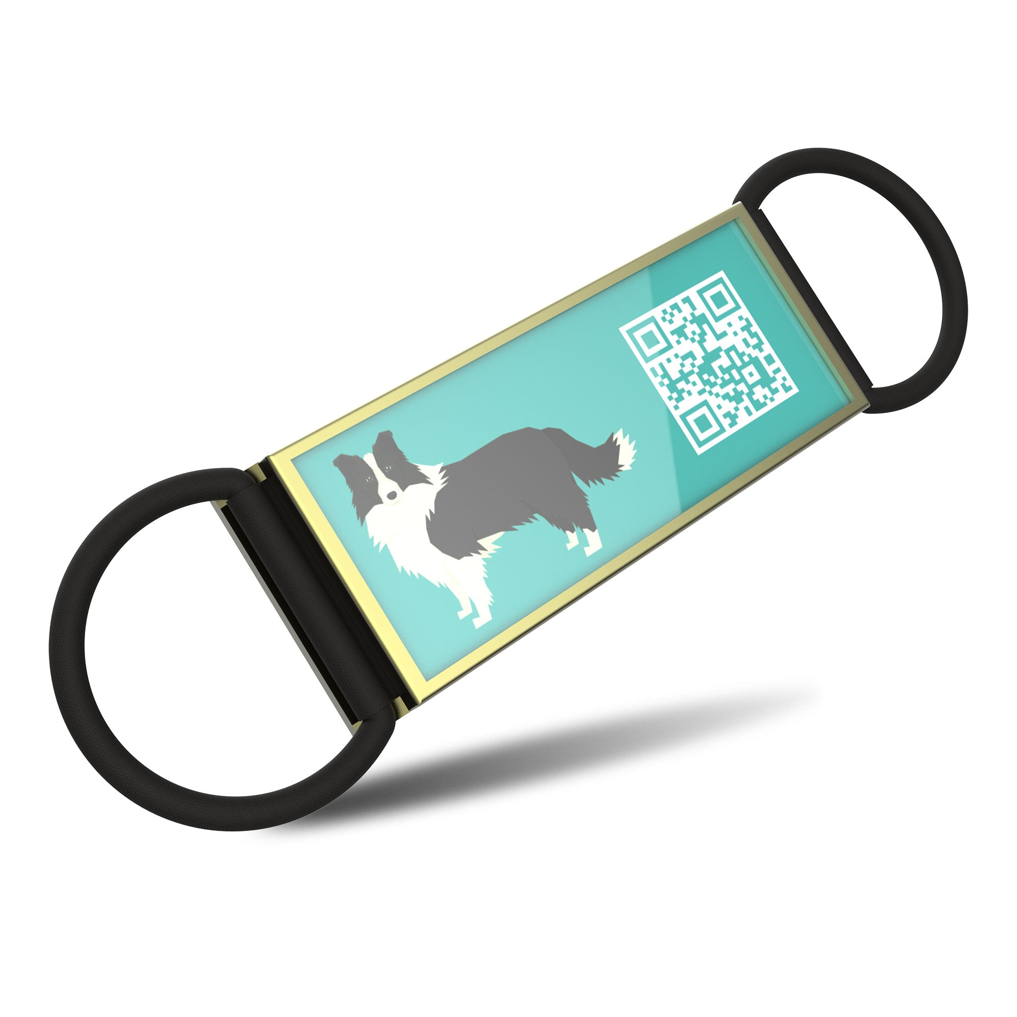 QR code pet tag Silent dog breeds tags-Border Collie