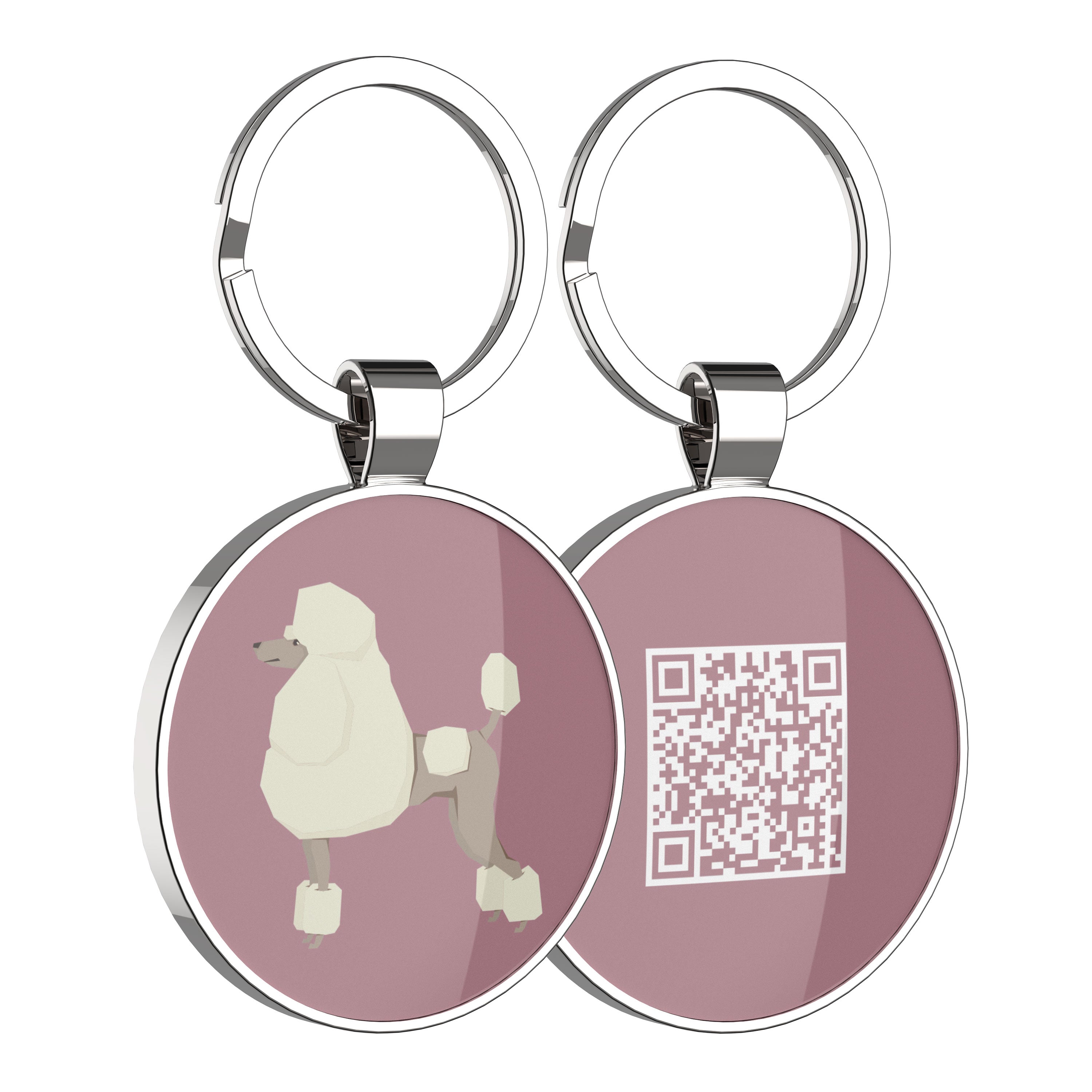 QR code pet tag Dog breeds tags-Poodle