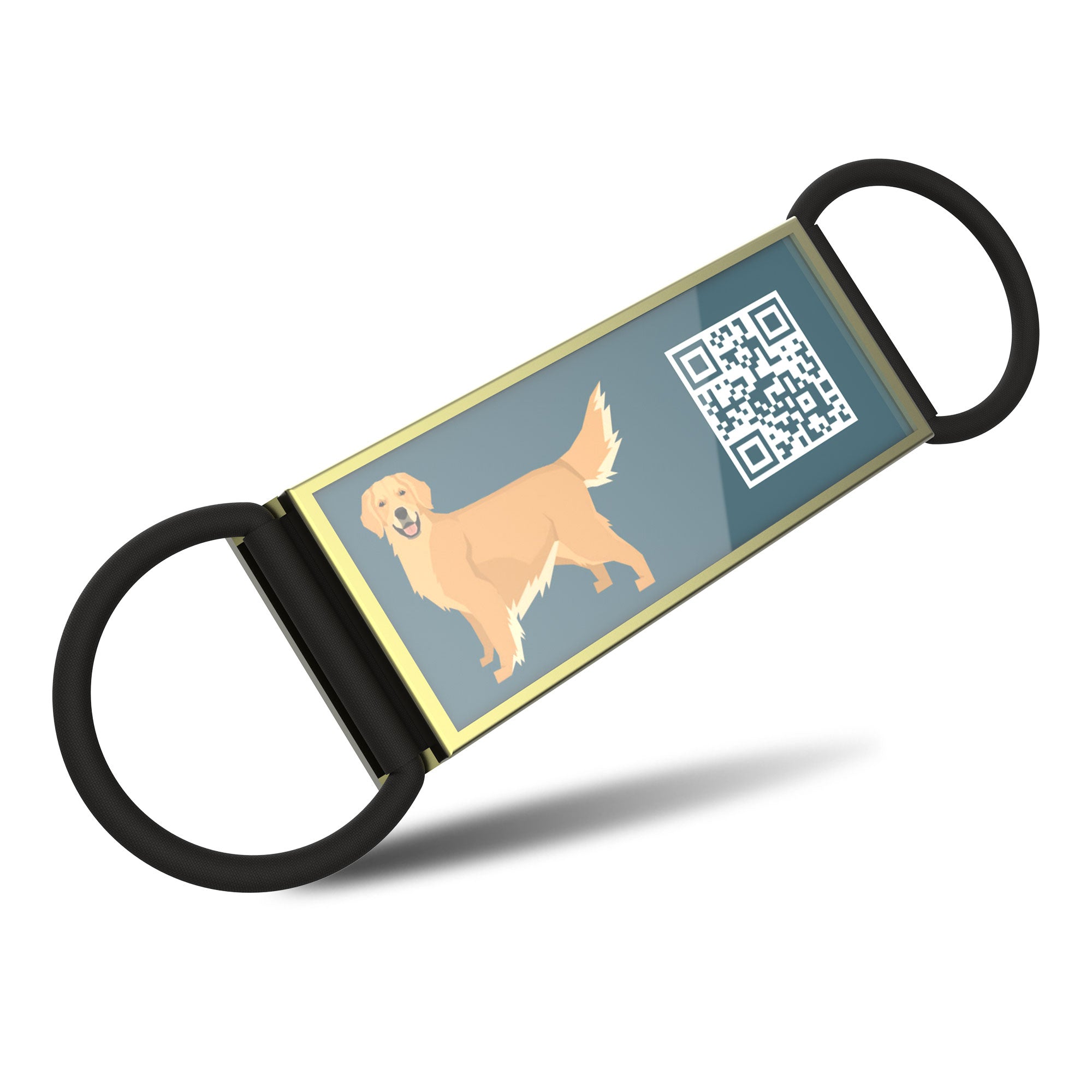 QR code pet tag Silent dog breeds tags-Golden Retriever