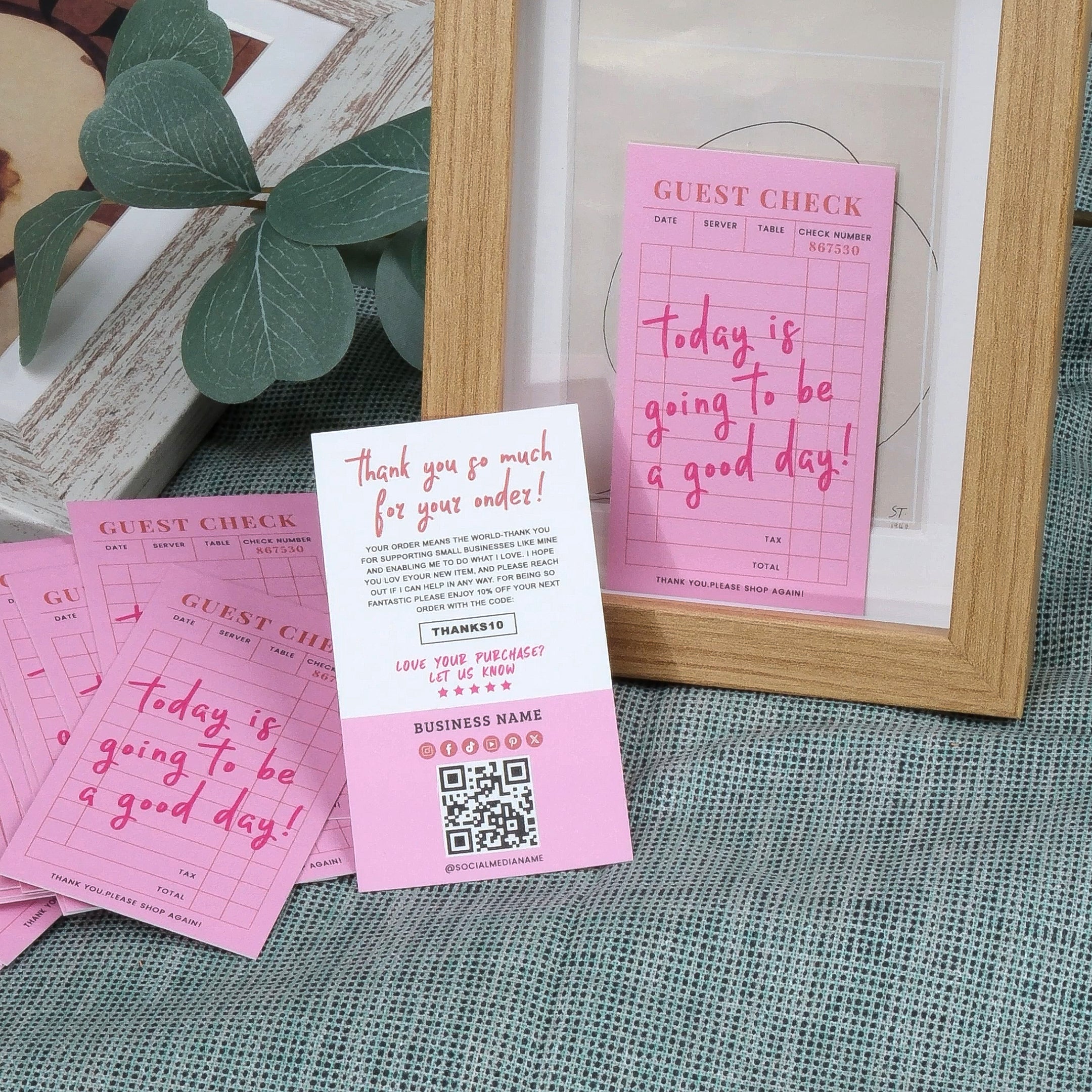 DISONTAG Small Business Editable Thank You Card - T12