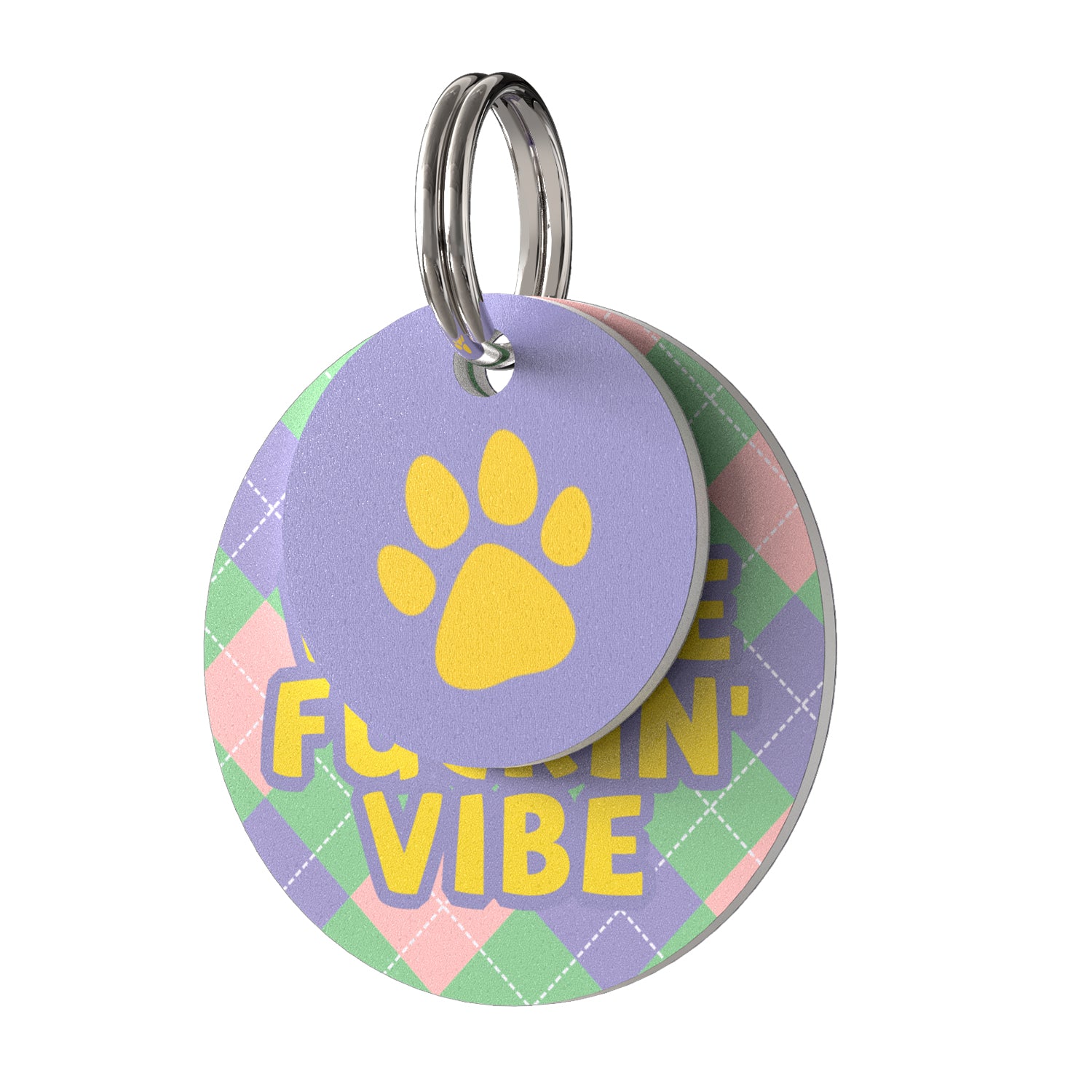 PVC QR pet tag-DIAMOND LATTICE