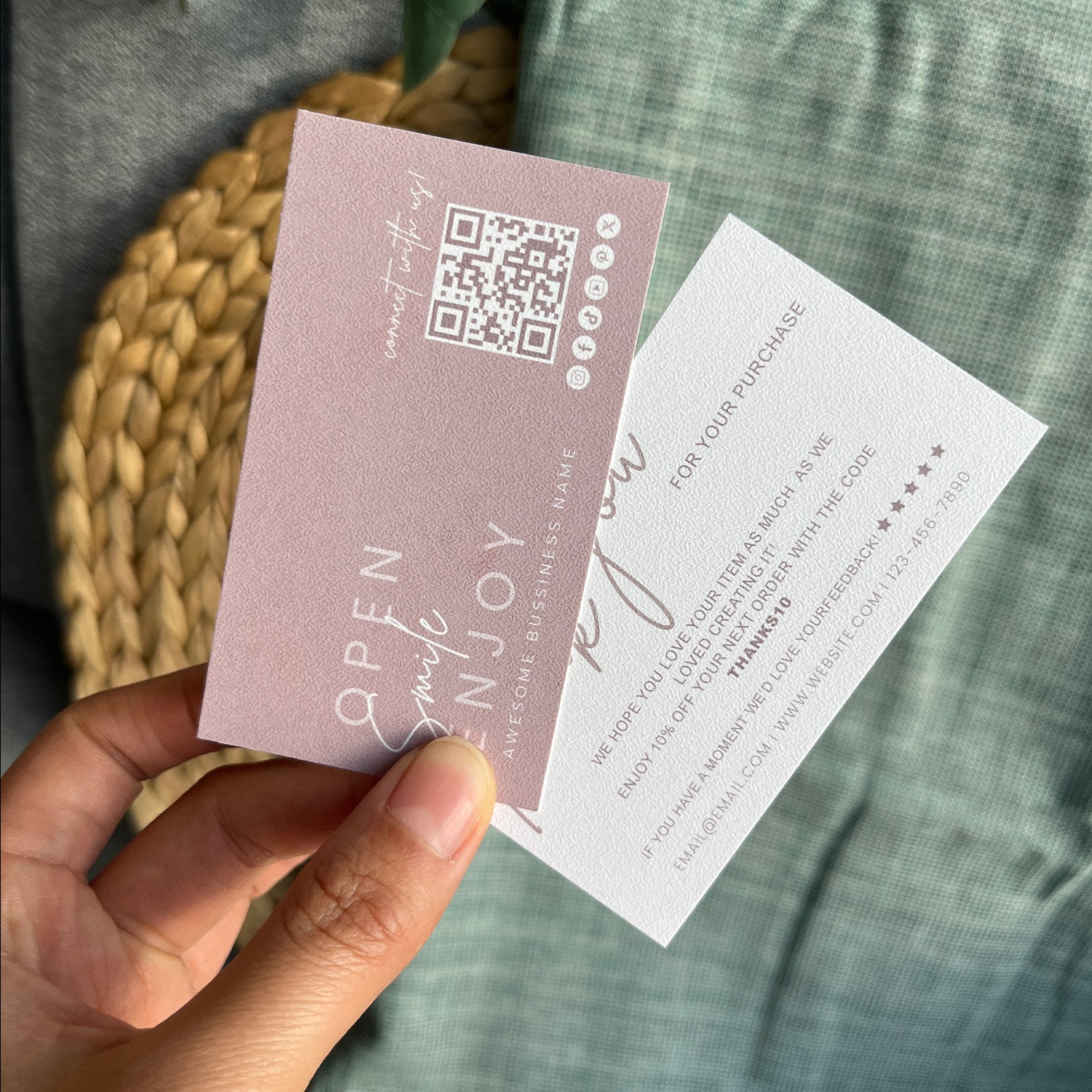 DISONTAG Small Business Editable Thank You Card - T5