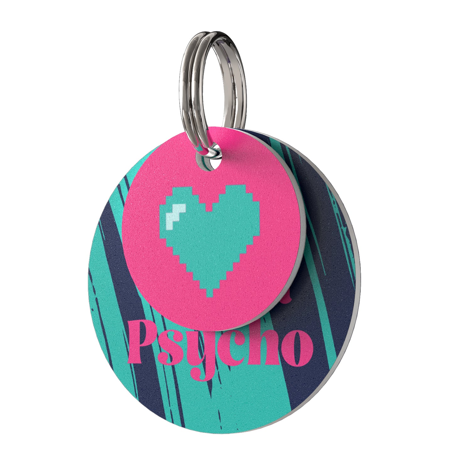 PVC QR pet tag-"CUTE BUT PSYCHO"