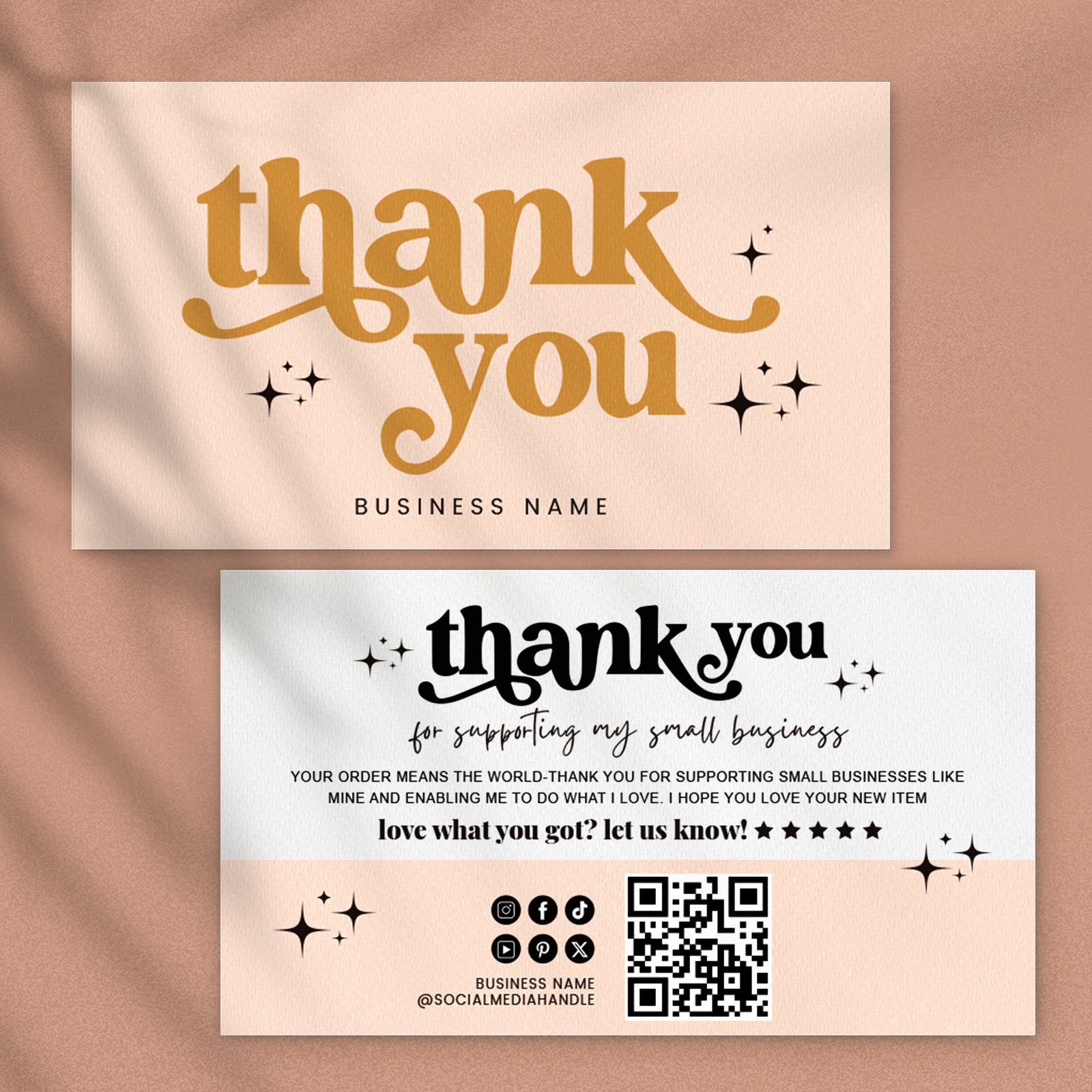 DISONTAG Small Business Editable Thank You Card - T1