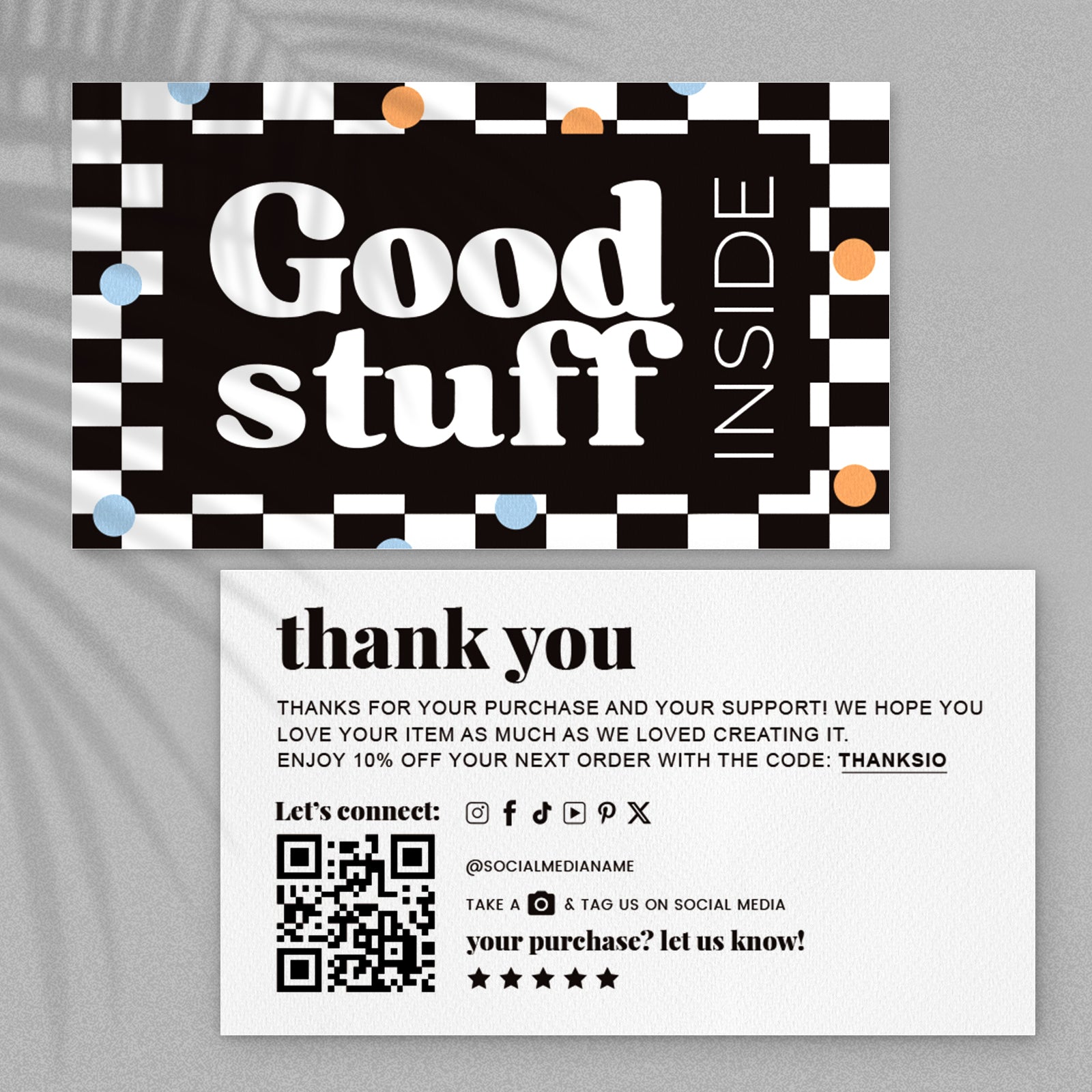 DISONTAG Small Business Editable Thank You Card - T2