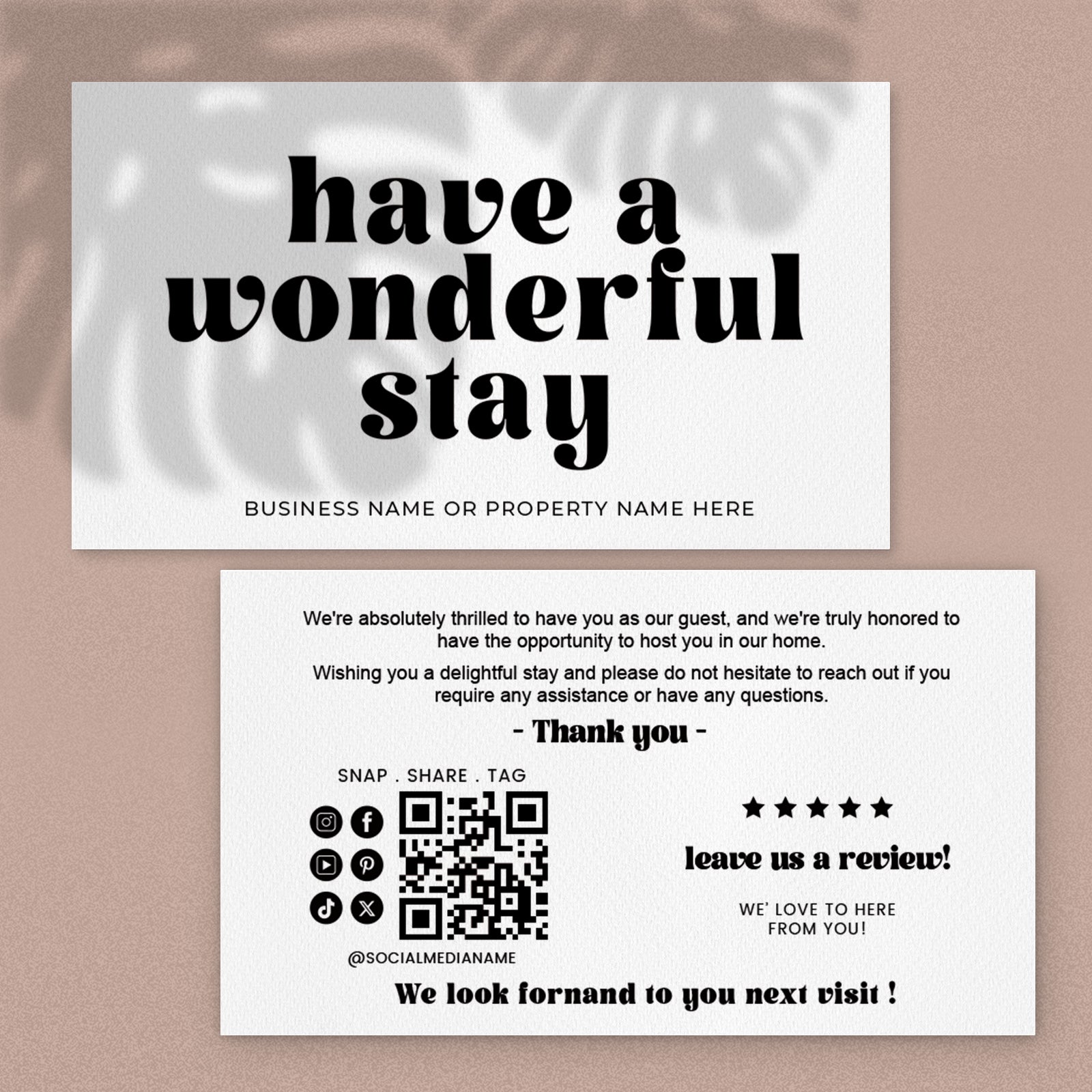 DISONTAG Small Business Editable Thank You Card - T4