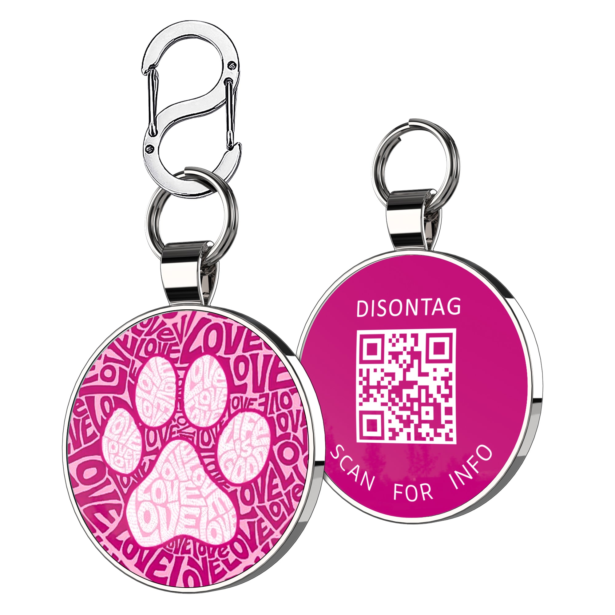 Alloy ID QR code pet tag-Love