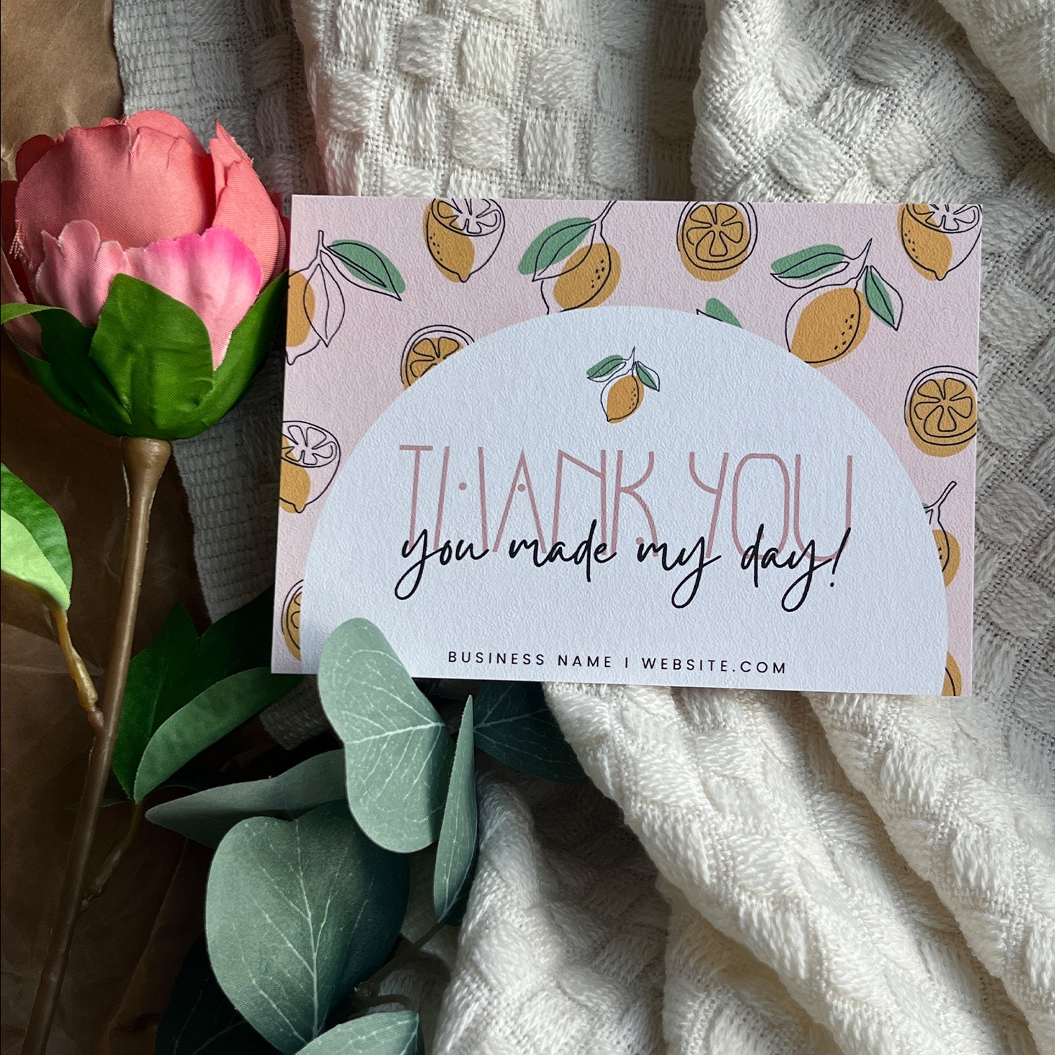 DISONTAG Small Business Editable Thank You Card - T17