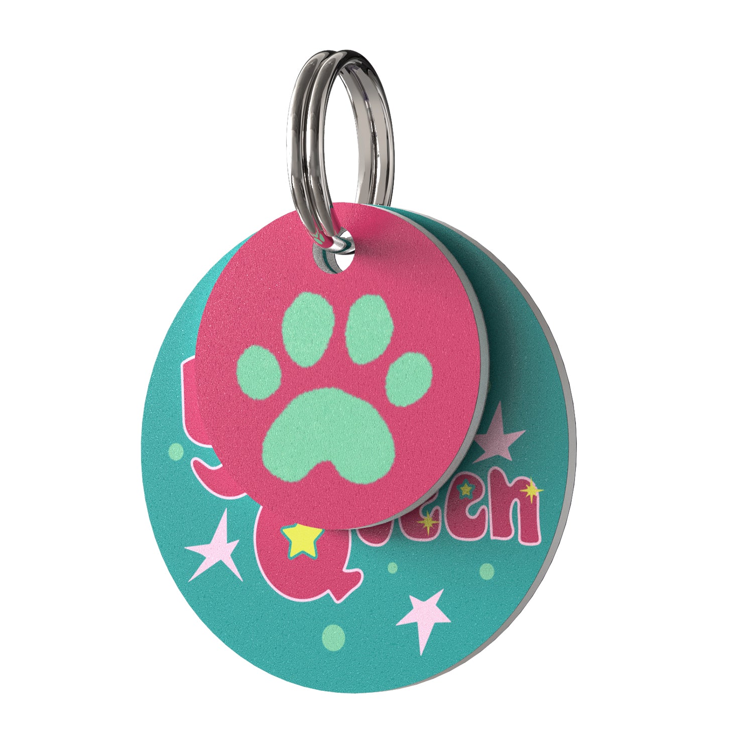 PVC QR pet tag- "YASS QUEEN"