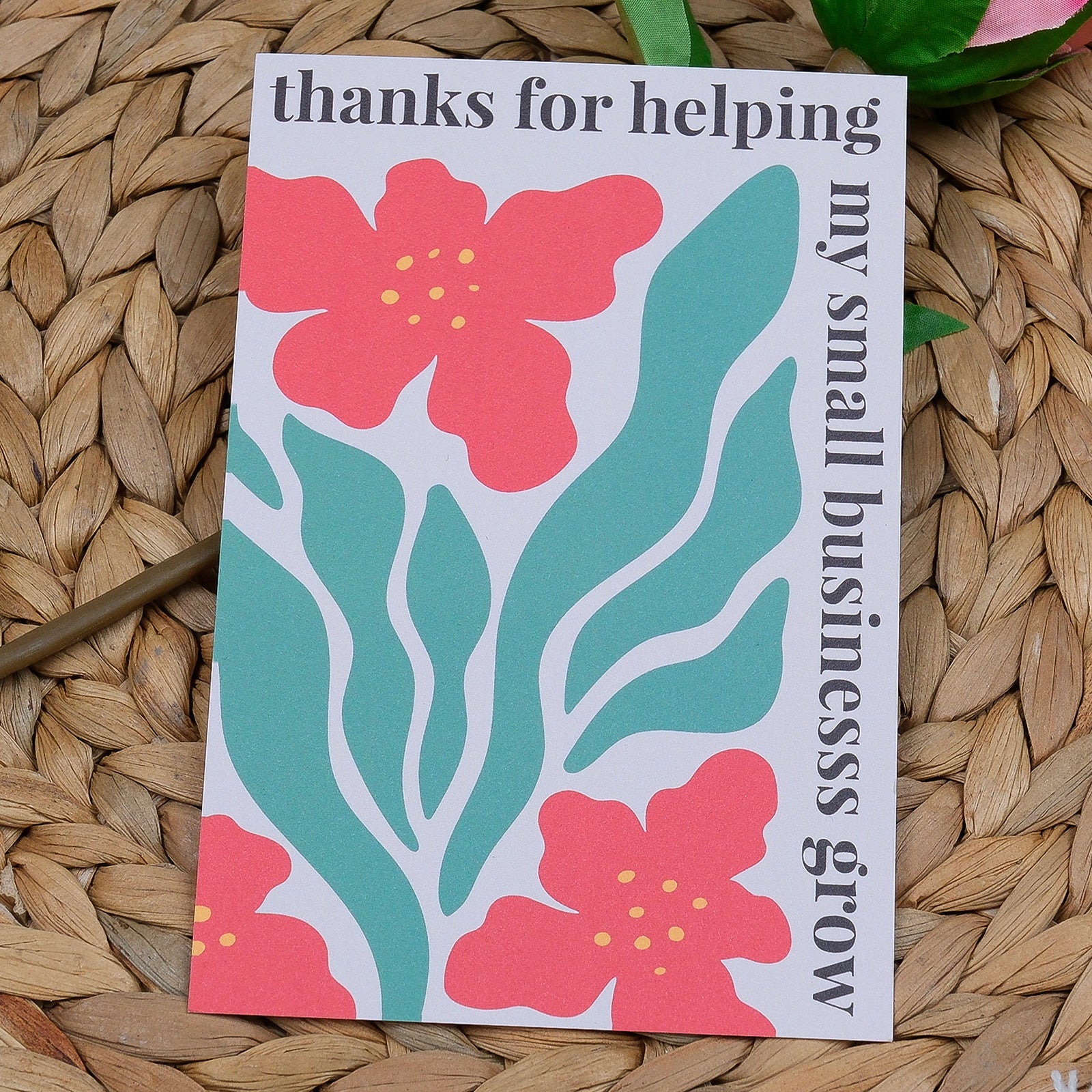 DISONTAG Small Business Editable Thank You Card - T23