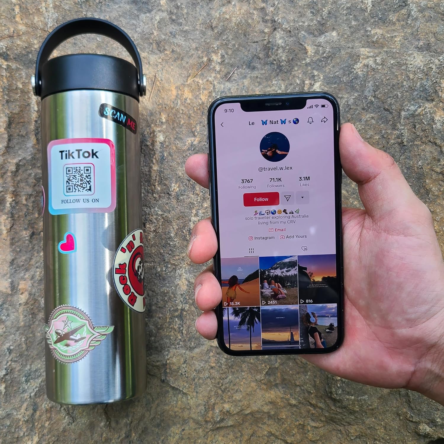 Tiktok  QR Social Media Stickers 25PCS
