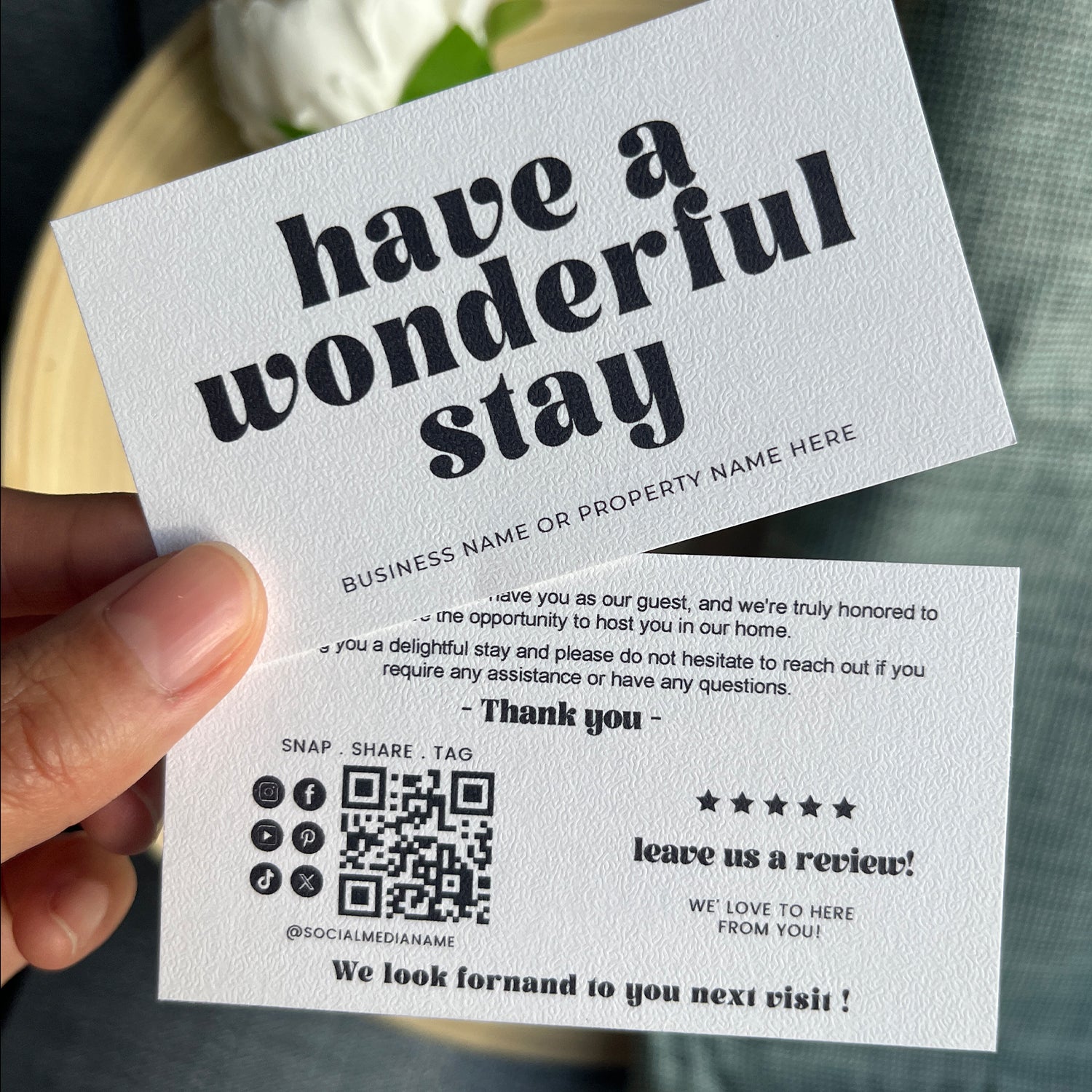 DISONTAG Small Business Editable Thank You Card - T4