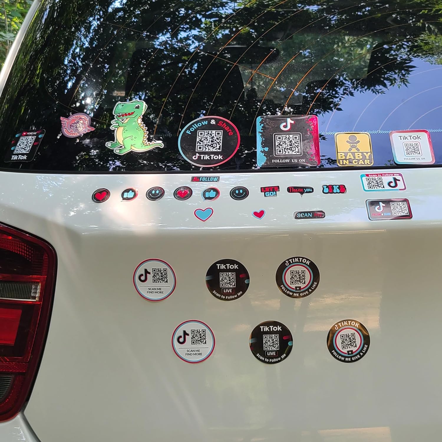 Tiktok  QR Social Media Stickers 25PCS