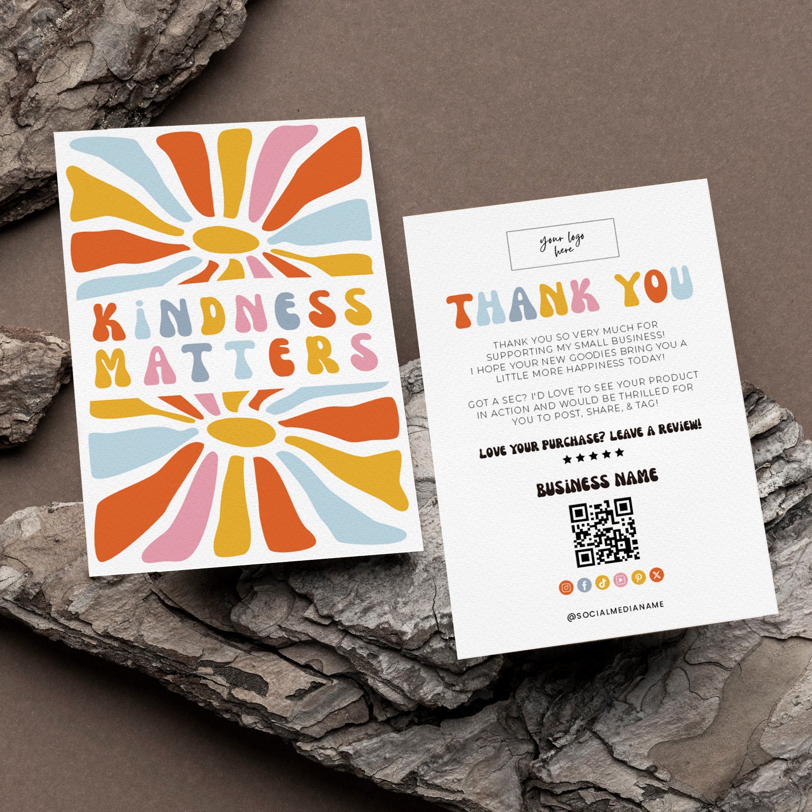 DISONTAG Small Business Editable Thank You Card - T21