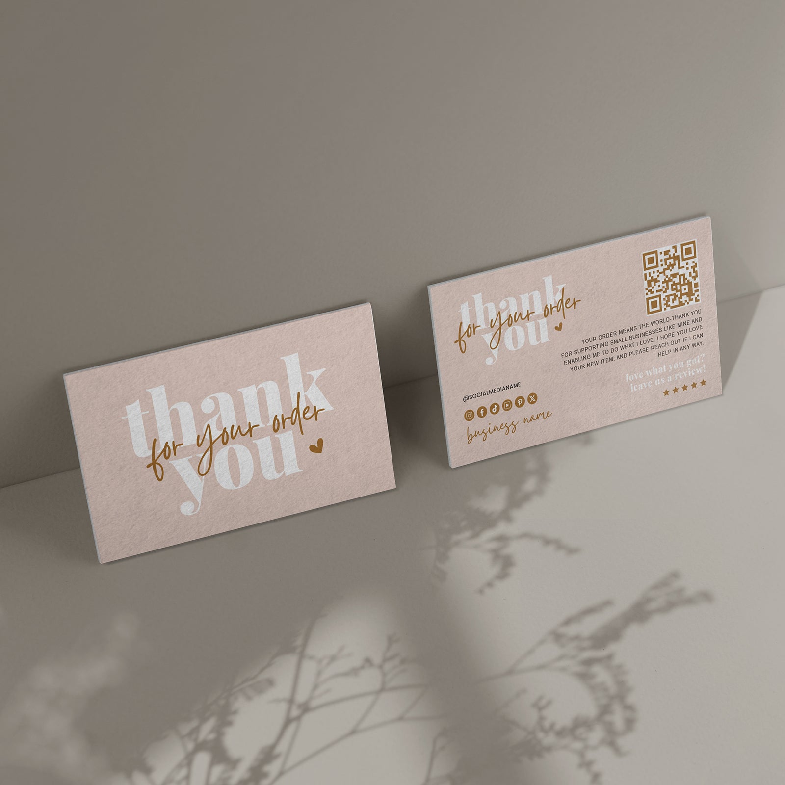 DISONTAG Small Business Editable Thank You Card - T3