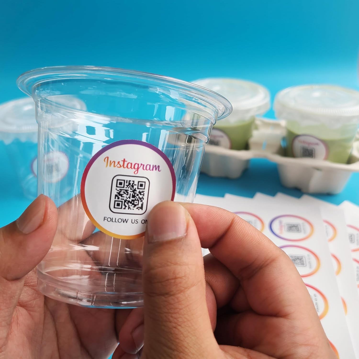 Instagram QR Social Media Stickers 108PCS