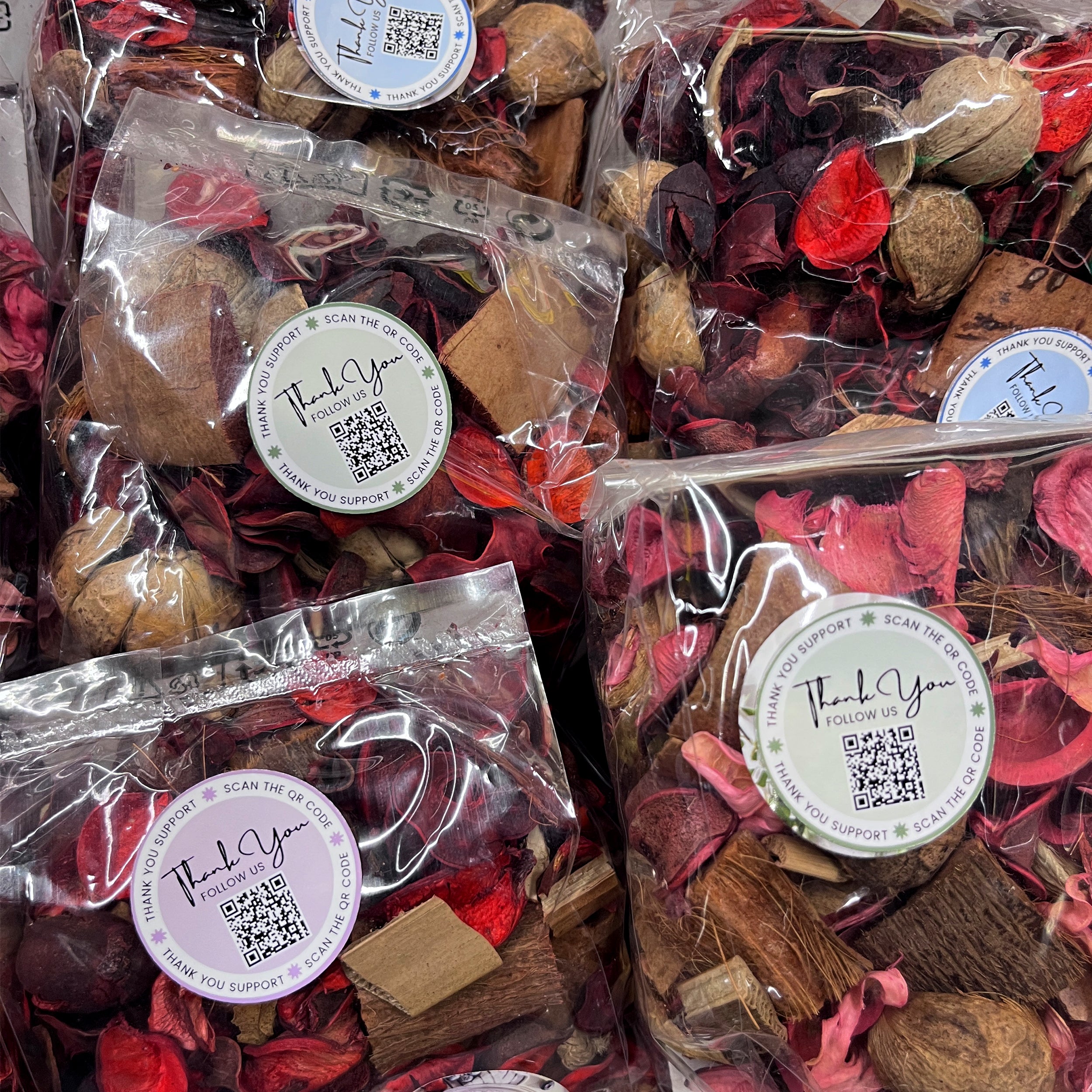 QR Thank You Stickers 108 PCS-color