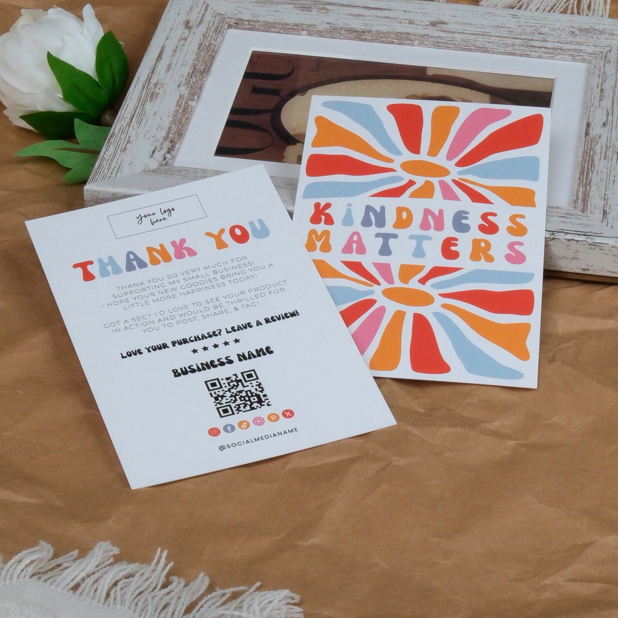 DISONTAG Small Business Editable Thank You Card - T21