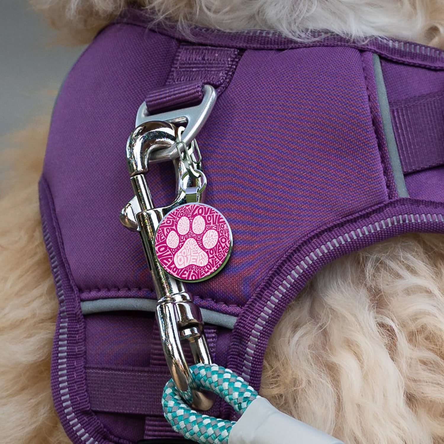 Alloy ID QR code pet tag-Love