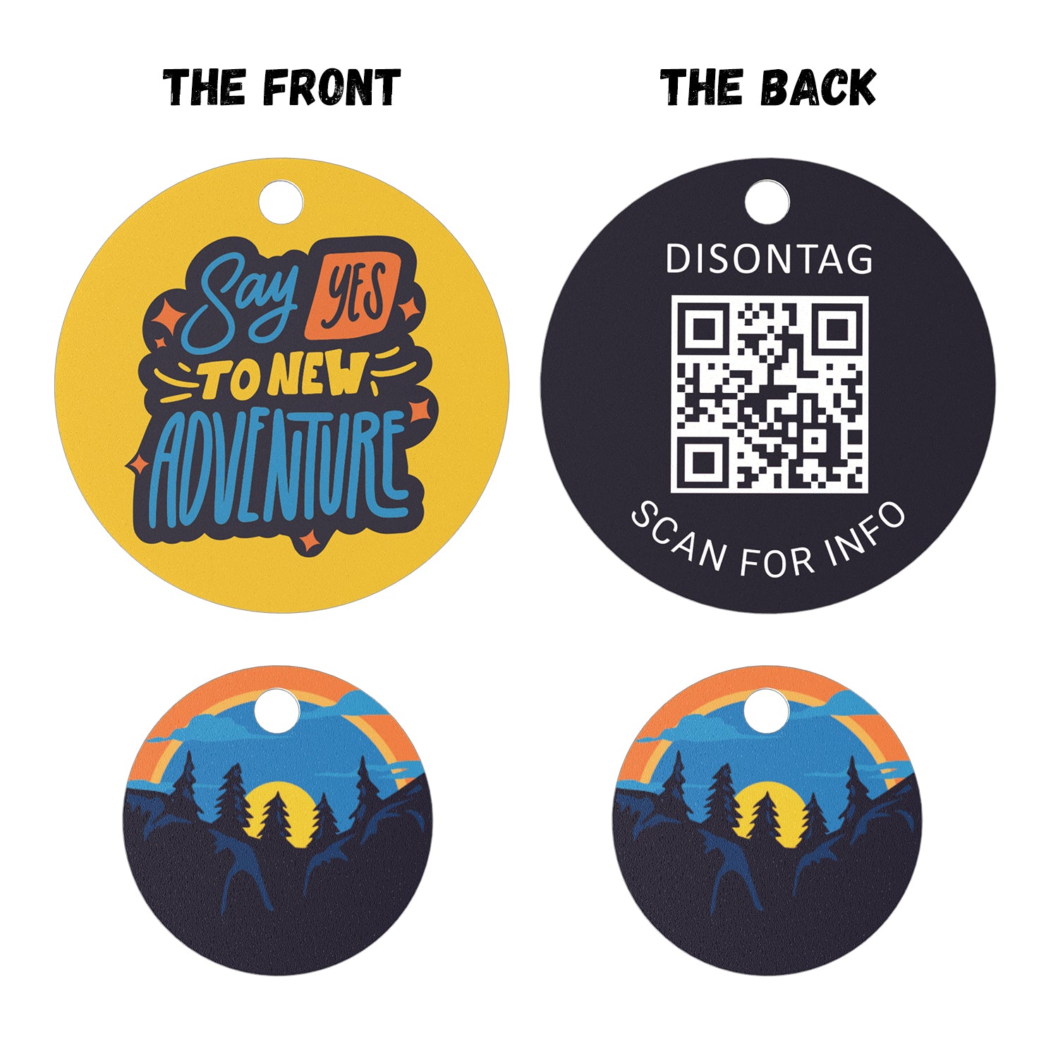 PVC QR pet tag- "ADVENTURE"