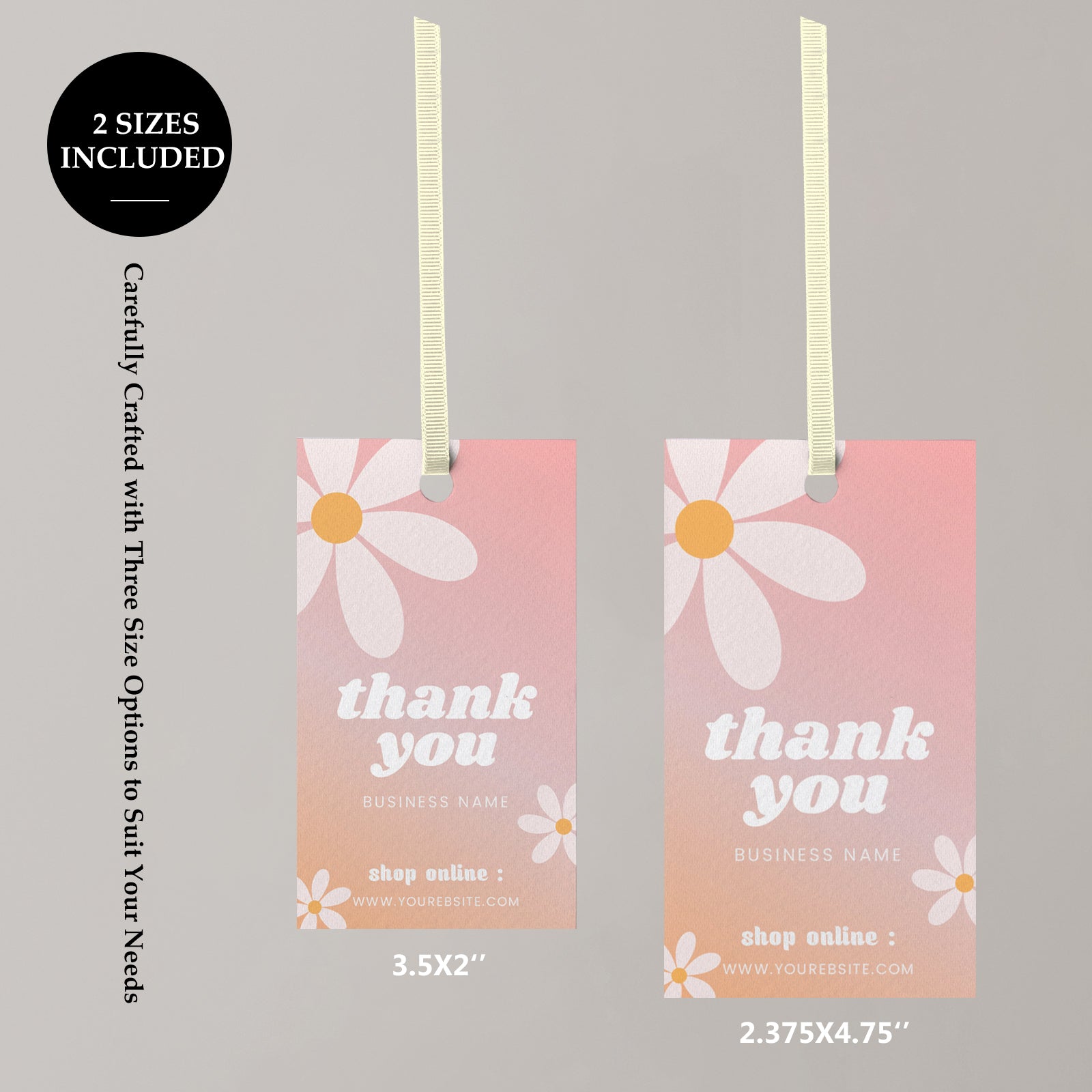 DISONTAG QR Code Editable Thank You Card Hang Tags - H6