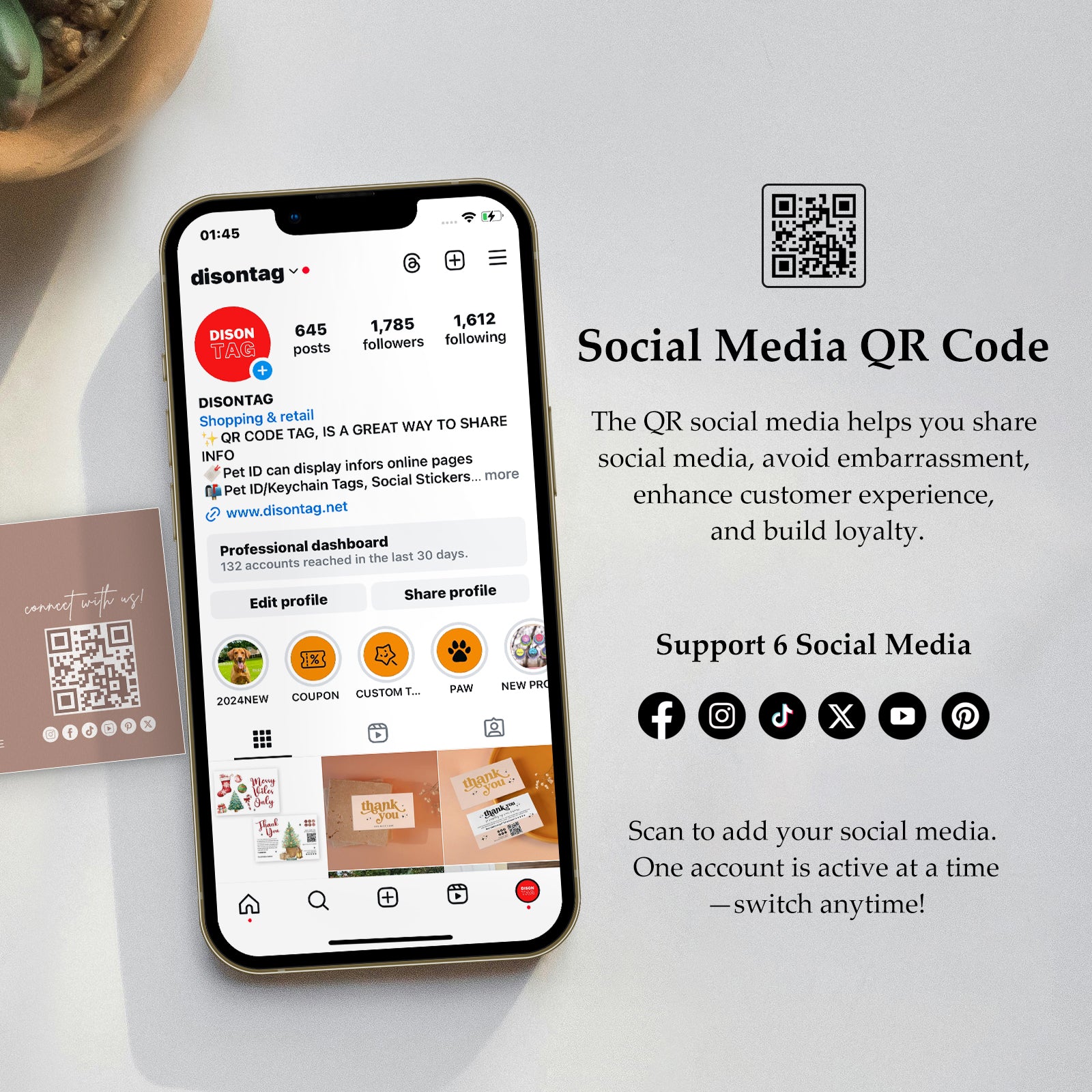 DISONTAG Small Business Editable Thank You Card - T5