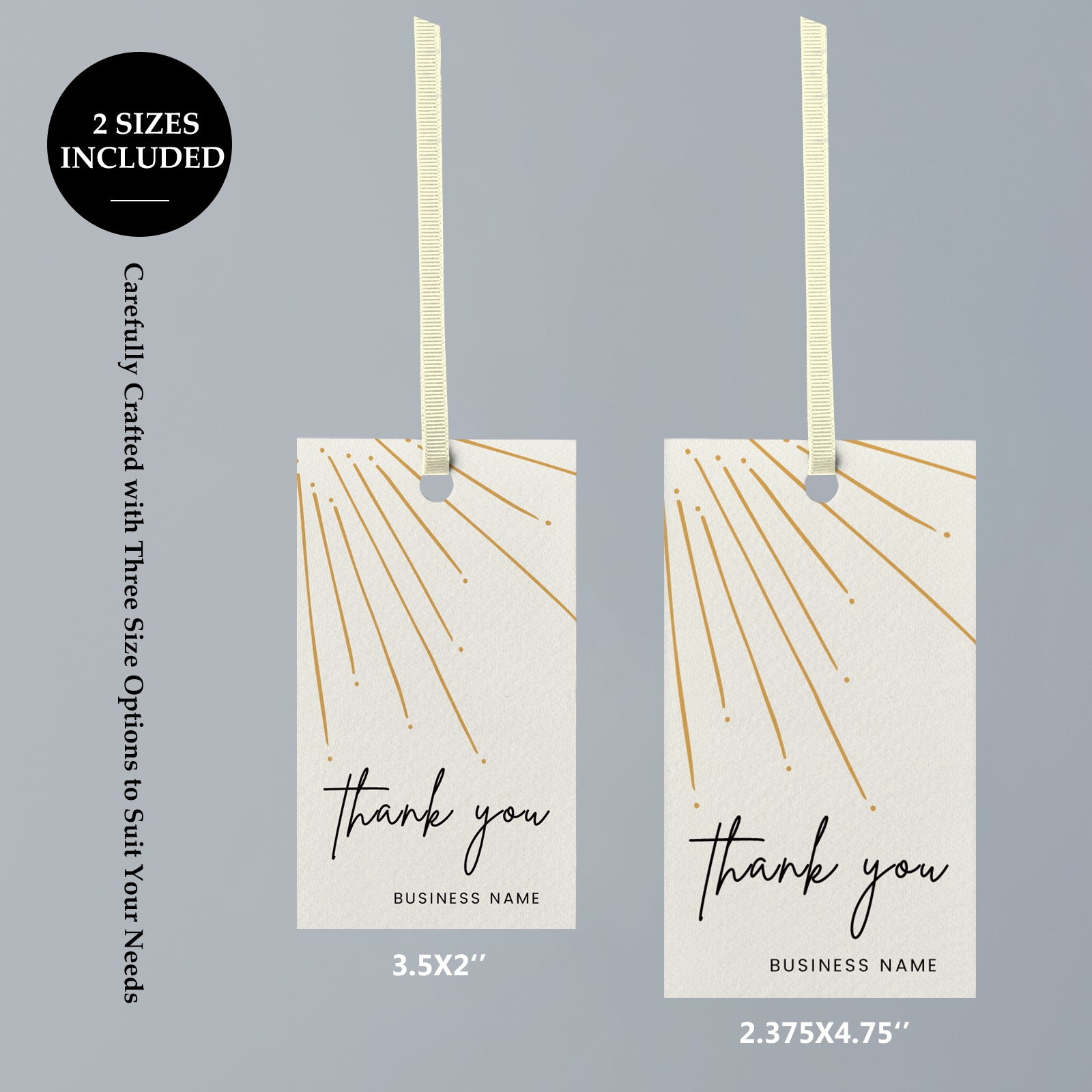 DISONTAG QR Code Editable Thank You Card Hang Tags - H7