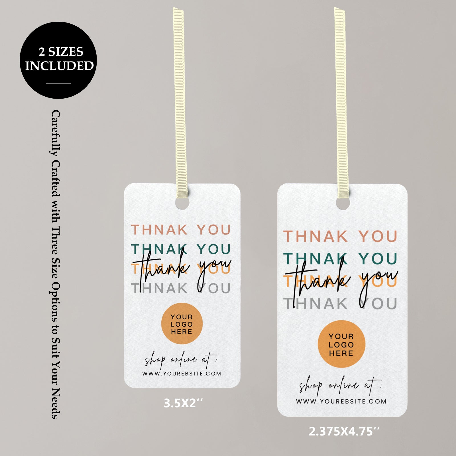 DISONTAG QR Code Editable Thank You Card Hang Tags - H12