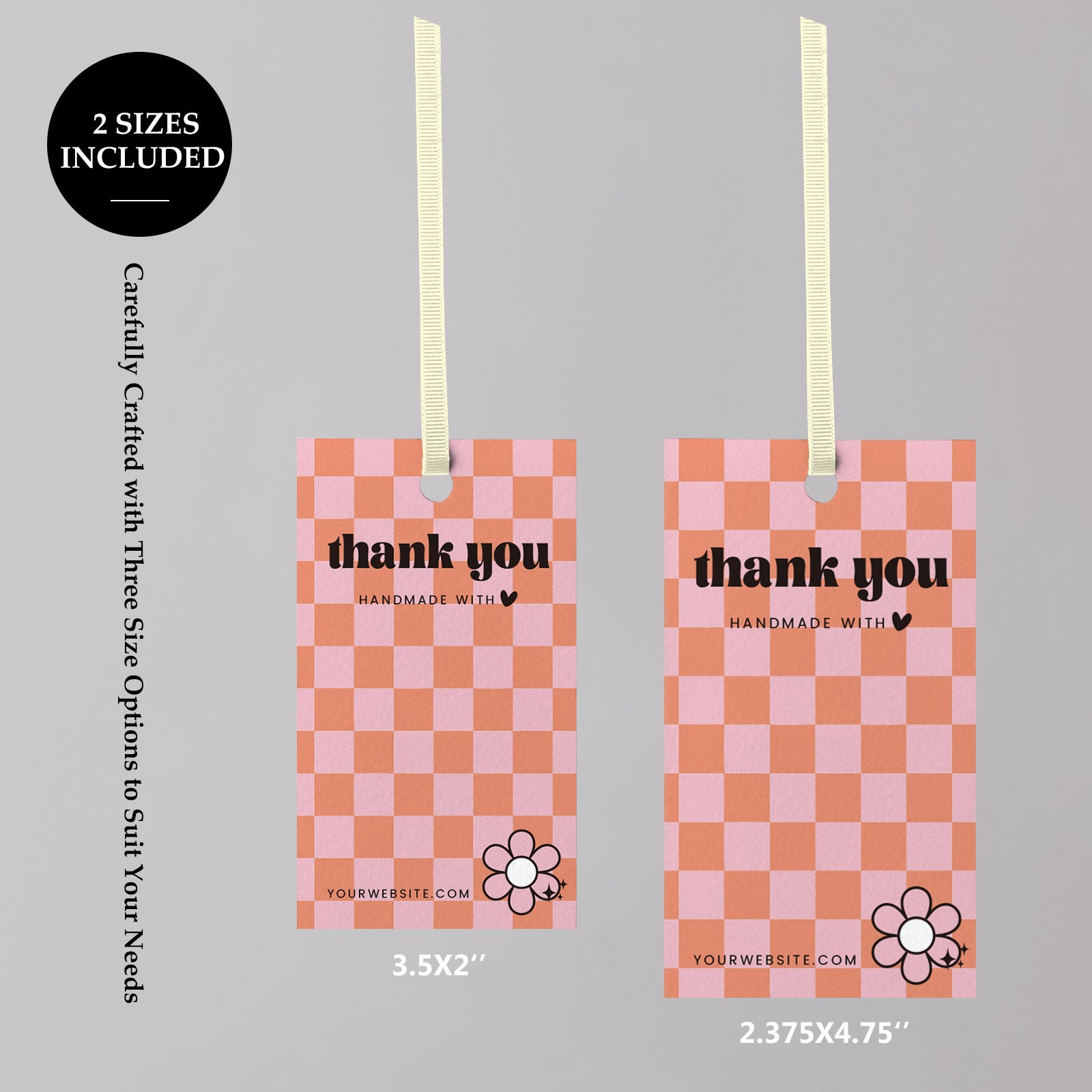 DISONTAG QR Code Editable Thank You Card Hang Tags- H1