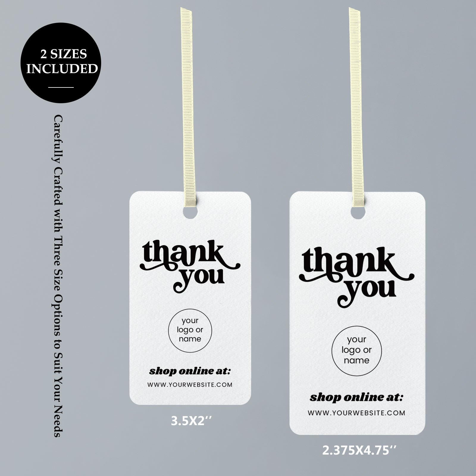 DISONTAG QR Code Editable Thank You Card Hang Tags - H14