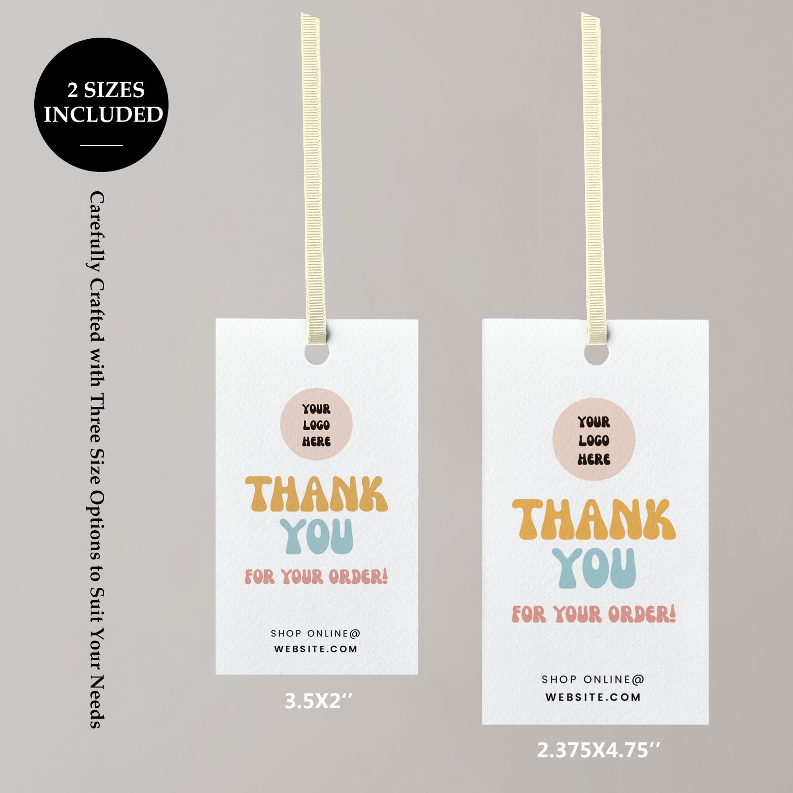 DISONTAG QR Code Editable Thank You Card Hang Tags - H5