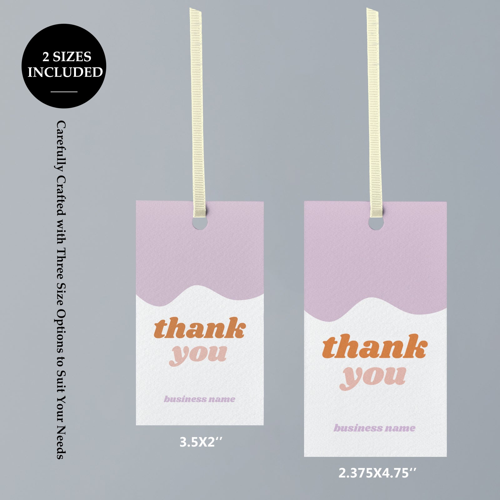 DISONTAG QR Code Editable Thank You Card Hang Tags - H4