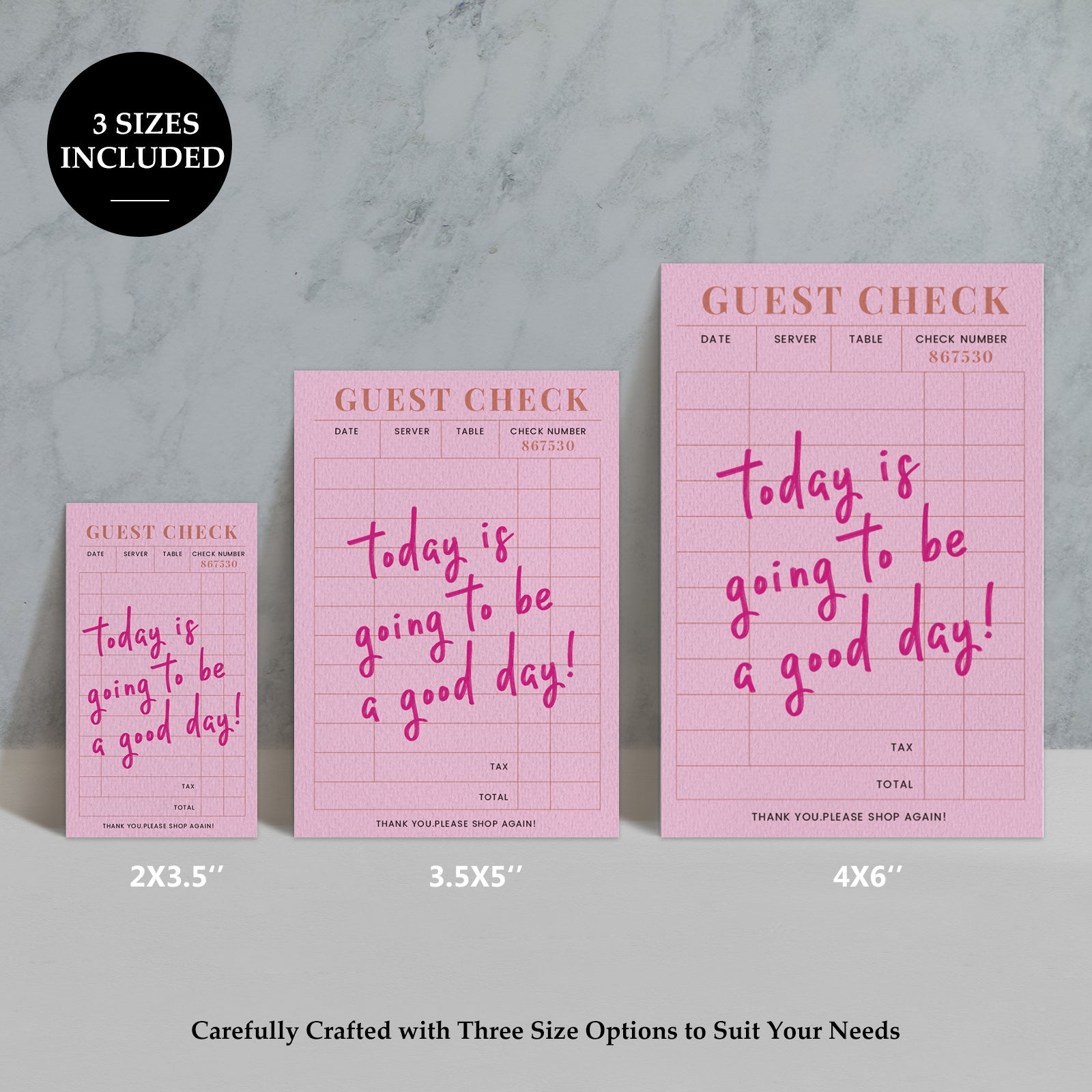 DISONTAG Small Business Editable Thank You Card - T12