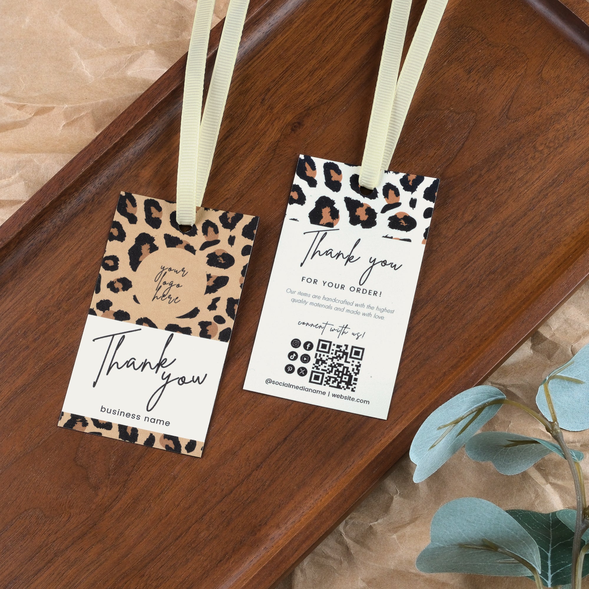 DISONTAG QR Code Editable Thank You Card Hang Tags - H2