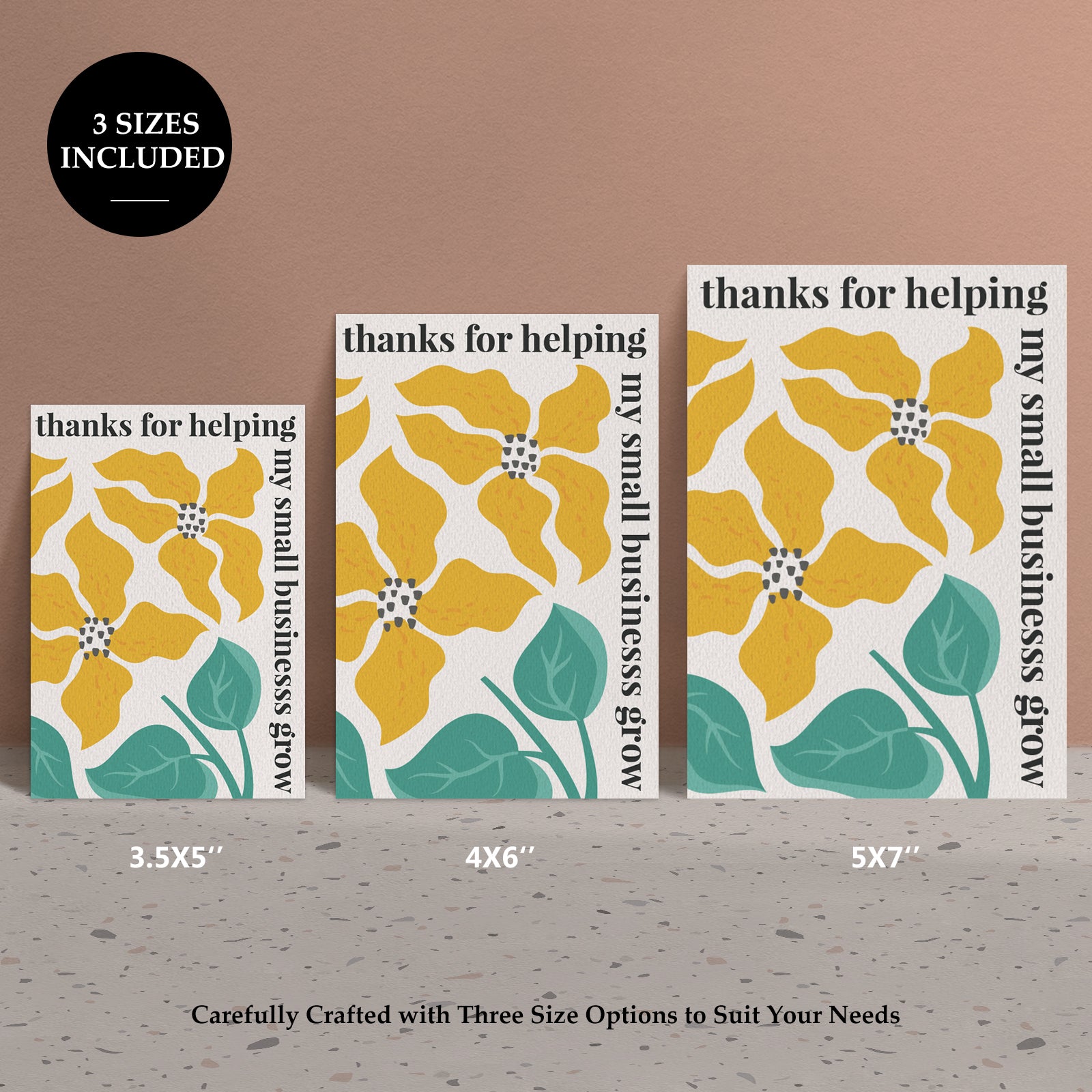 DISONTAG Small Business Editable Thank You Card - T24