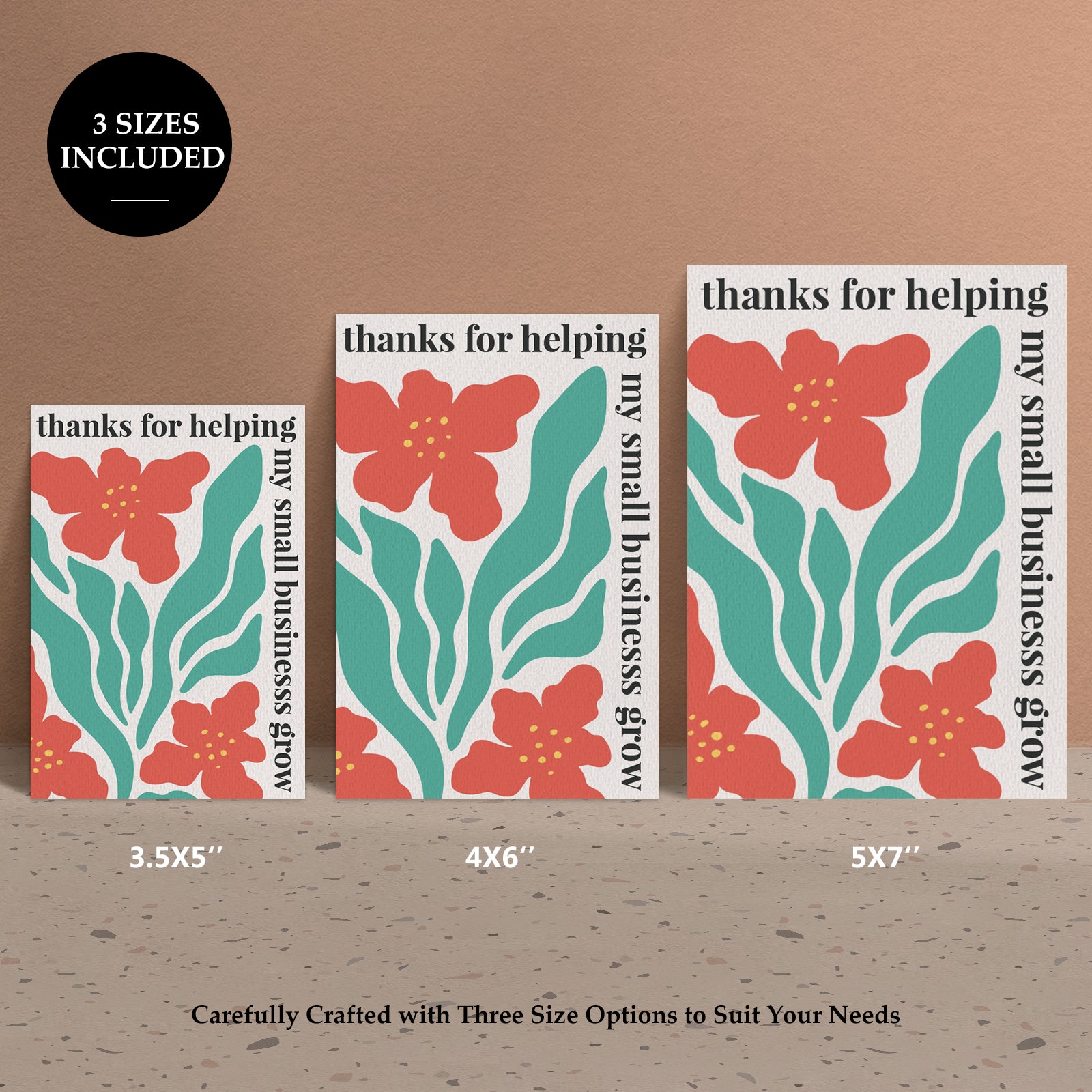 DISONTAG Small Business Editable Thank You Card - T23