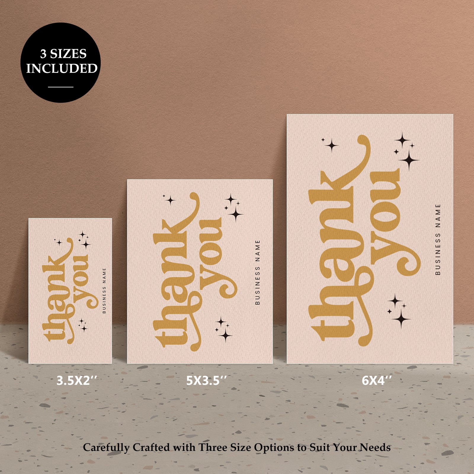 DISONTAG Small Business Editable Thank You Card - T1