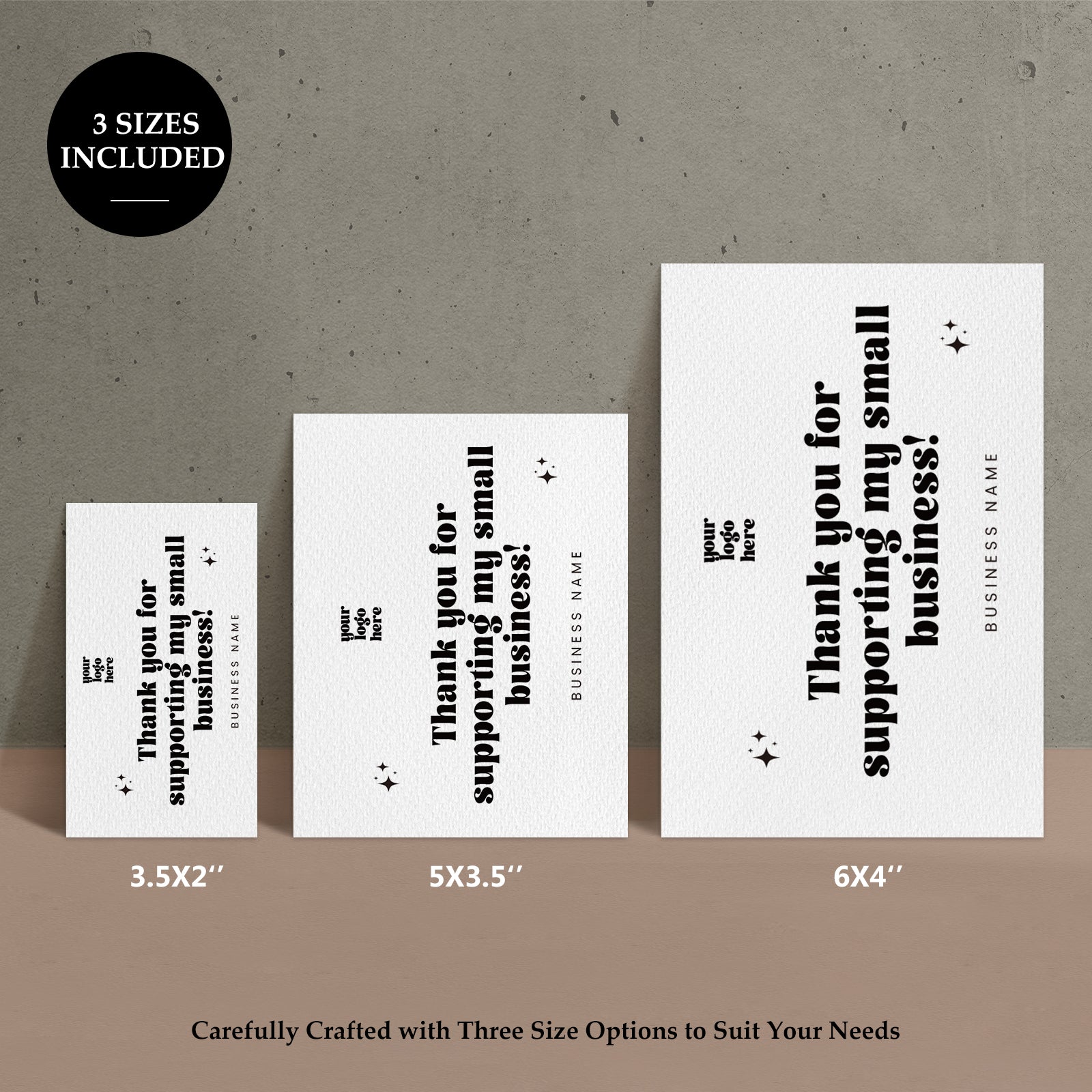 DISONTAG Small Business Editable Thank You Card - T10